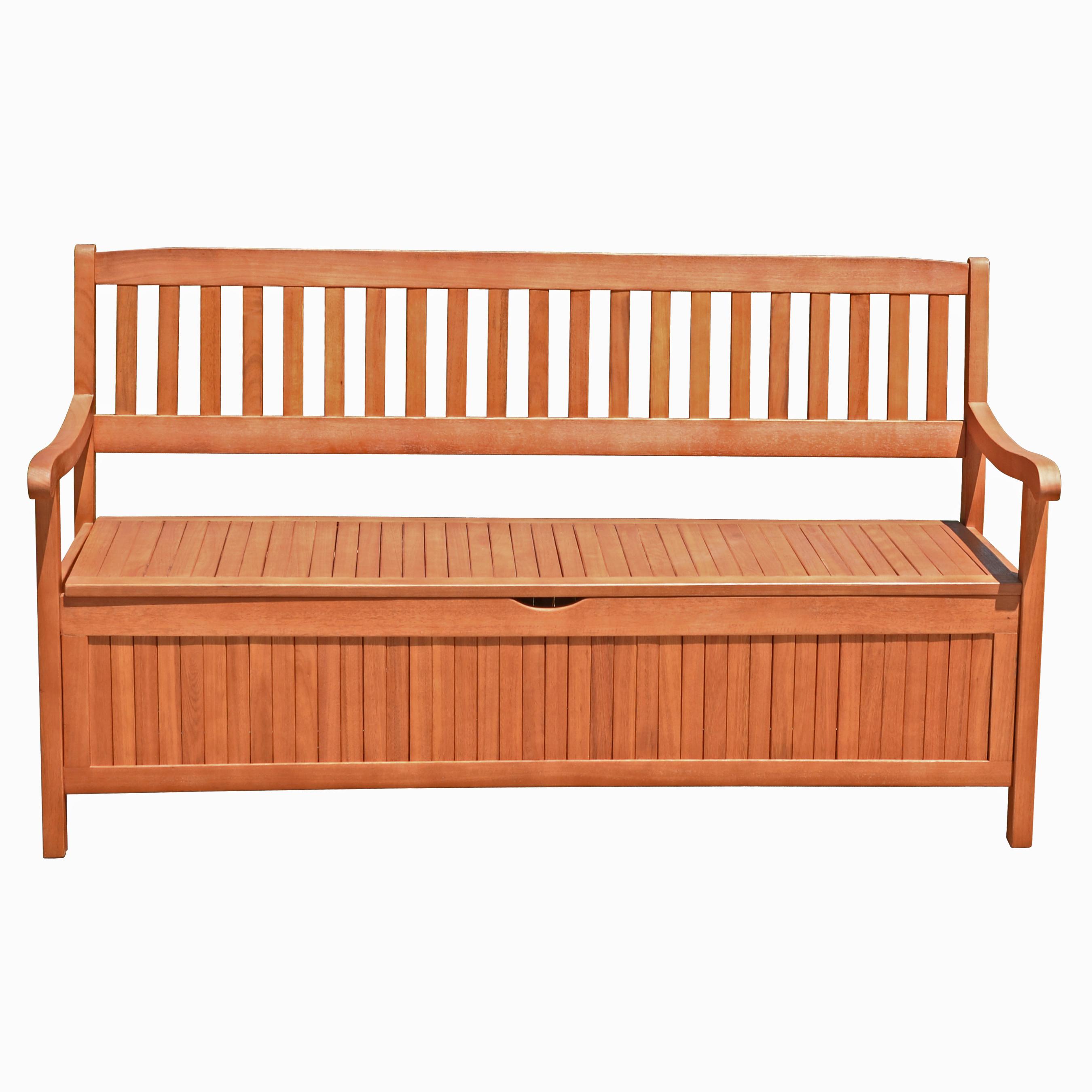 Gartenbank Houston ca. 159x90x59 cm Holz - Eukalyptusholzfarben, Basics, Holz (157/90/59cm) - Gardenson