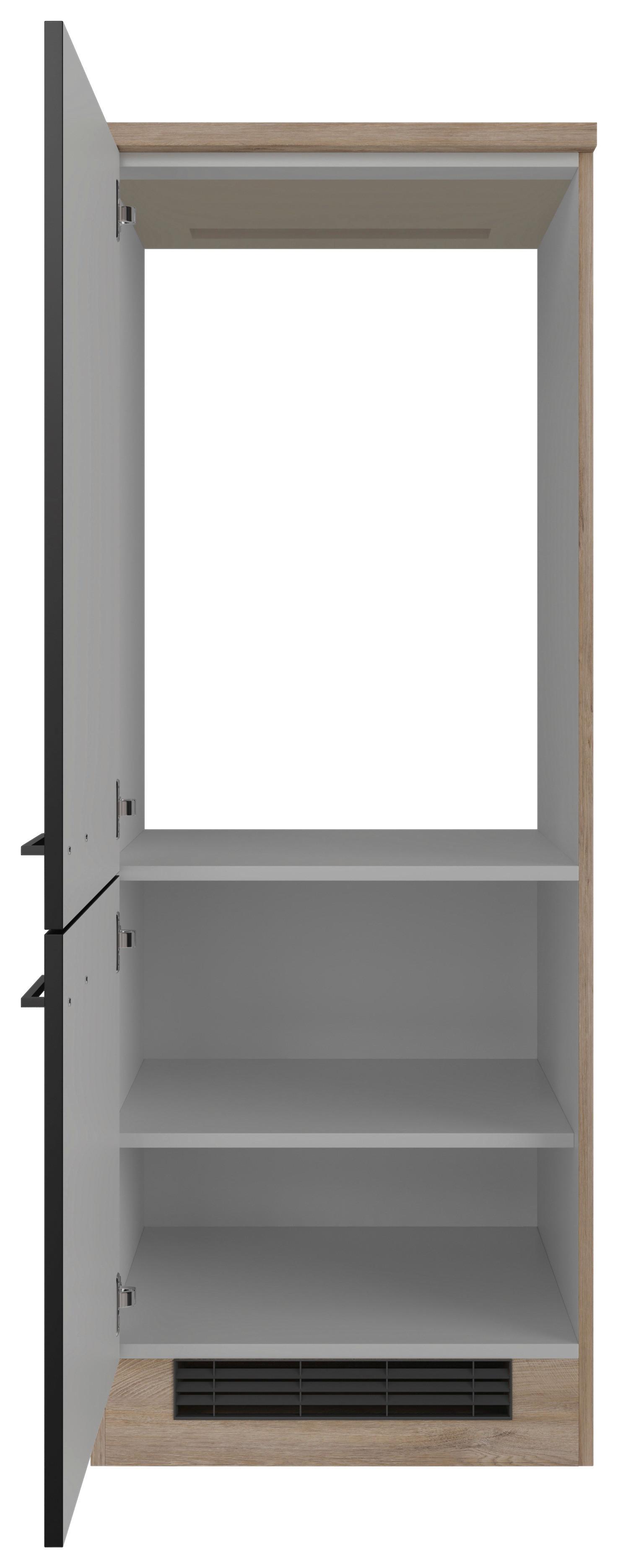 Omara Za Vgradno Napravo Capri, Črna, Hrast - črna/barve hrasta, Konvencionalno, kovina/leseni material (60/160,6/60cm) - FlexWell