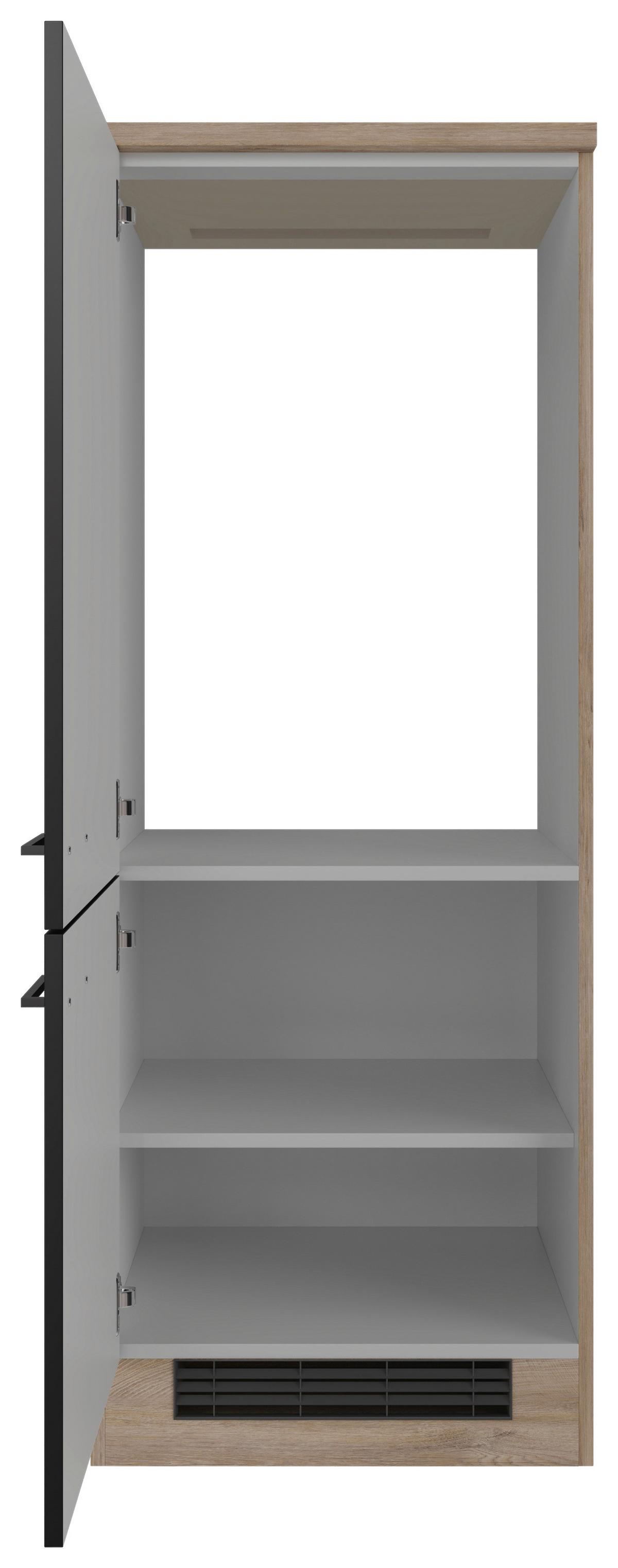 Omara Za Vgradno Napravo Capri, Črna, Hrast - črna/barve hrasta, Konvencionalno, kovina/leseni material (60/160,6/60cm) - FlexWell