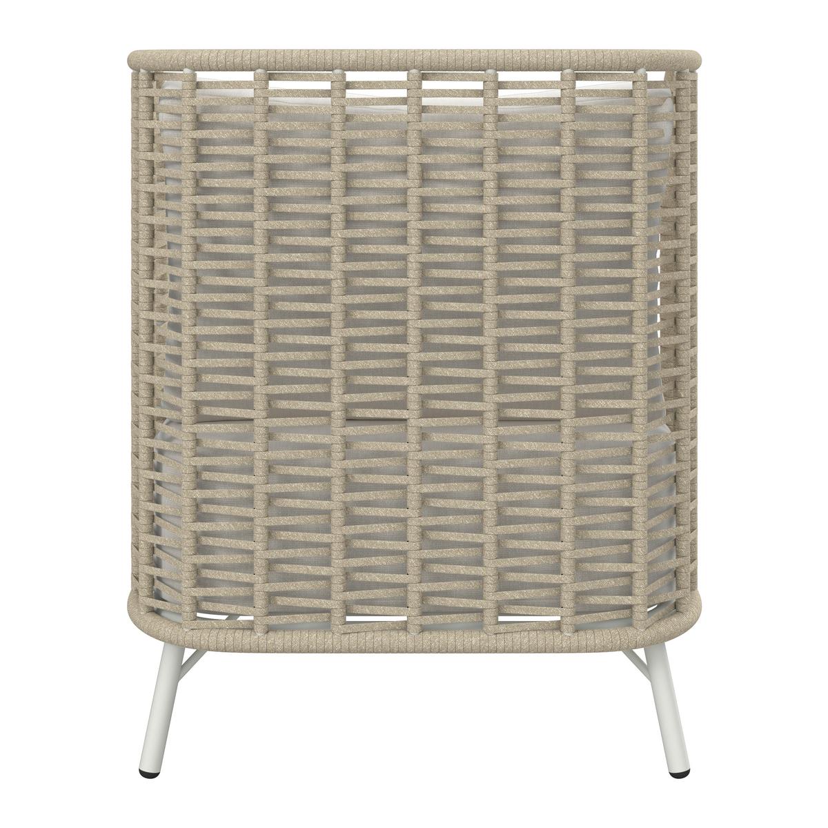 Scaun set Iska - alb/crem, Modern, metal/textil (76/91/73cm) - Bessagi Garden