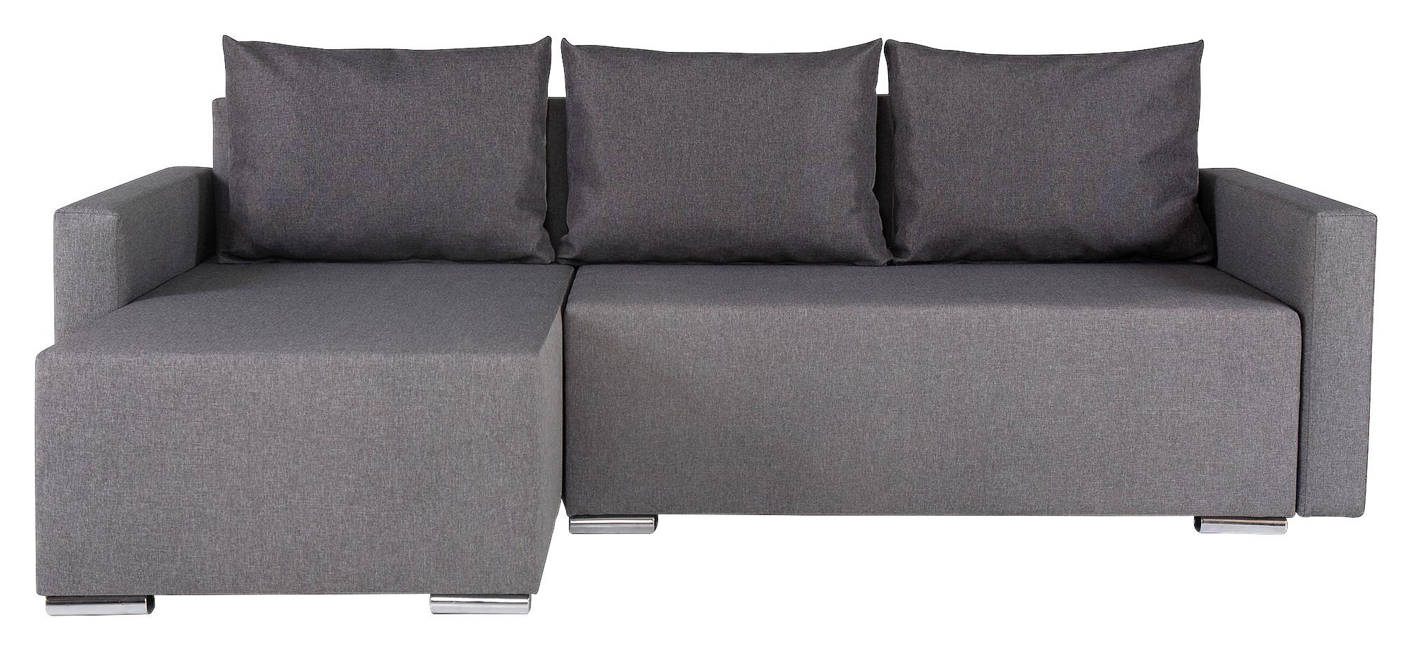 Sedežna Garnitura Lena S, Siva, Z Ležiščem In Predalom - srebrne barve/temno siva, Moderno (212/129cm) - Top ponudba