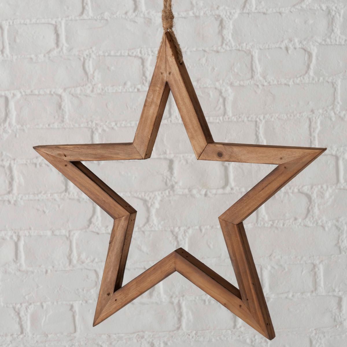 Dekohänger Rafelo Hellbraun - Hellbraun, Basics, Holz (40/38cm) - Mömax