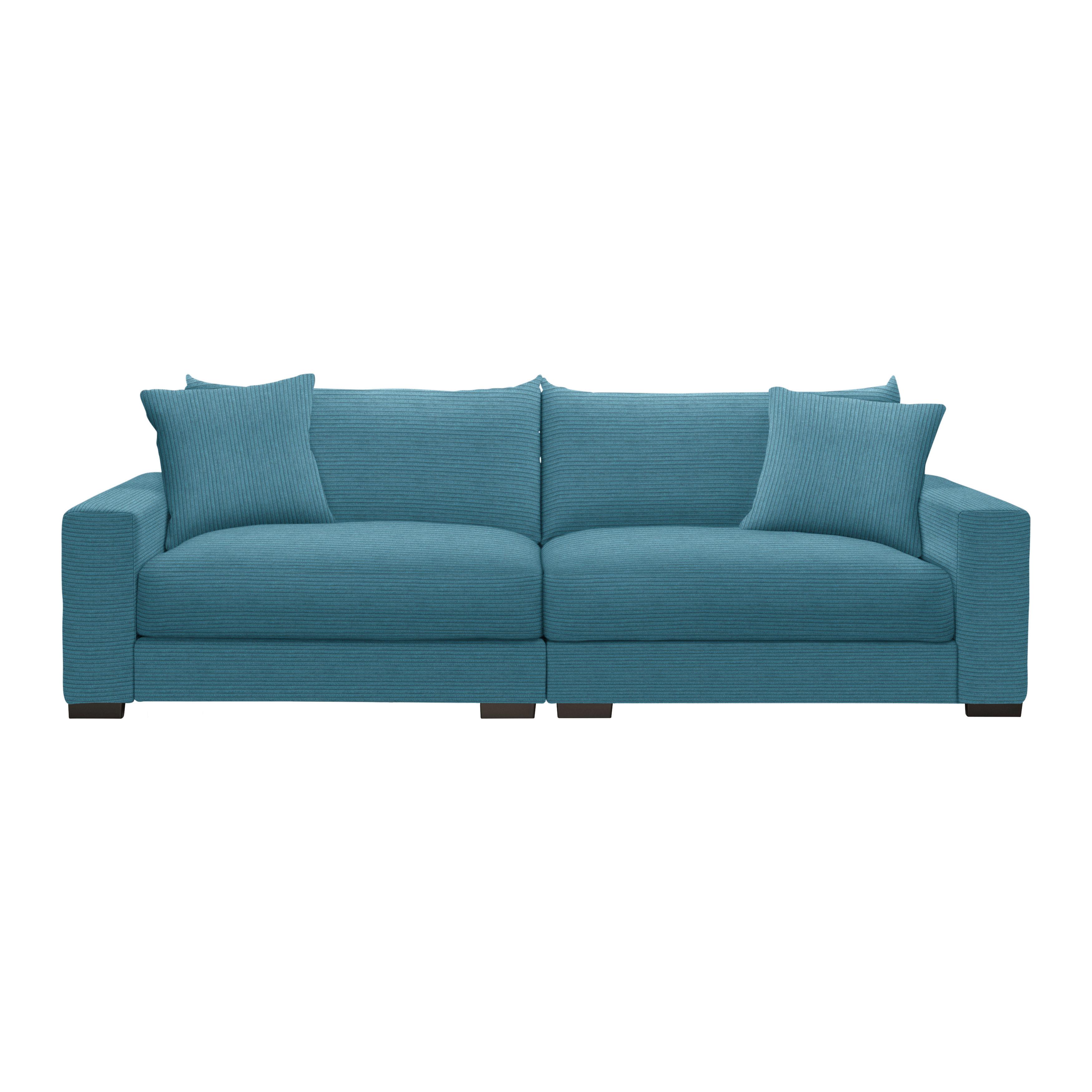 Megasofa Pedro Petrol - Petrol, MODERN, Holz/Holzwerkstoff (261/83/124cm) - Mömax