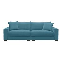 Megasofa Pedro Petrol - Petrol, MODERN, Holz/Holzwerkstoff (261/83/124cm) - Mömax