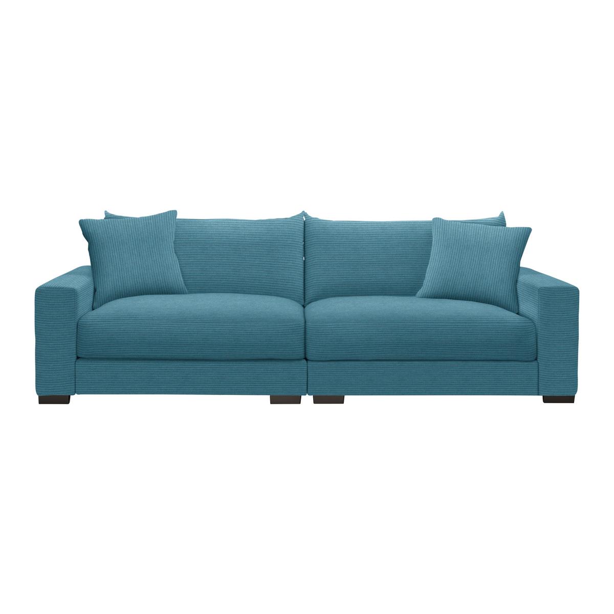 Megasofa Pedro Petrol - Petrol, MODERN, Holz/Holzwerkstoff (261/83/124cm) - Mömax