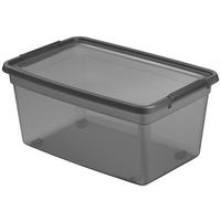 Aufbewahrungsbox Blacky in Schwarz ca. 60l - Transparent/Schwarz, Modern, Kunststoff (58/39/37,5cm) - Mömax