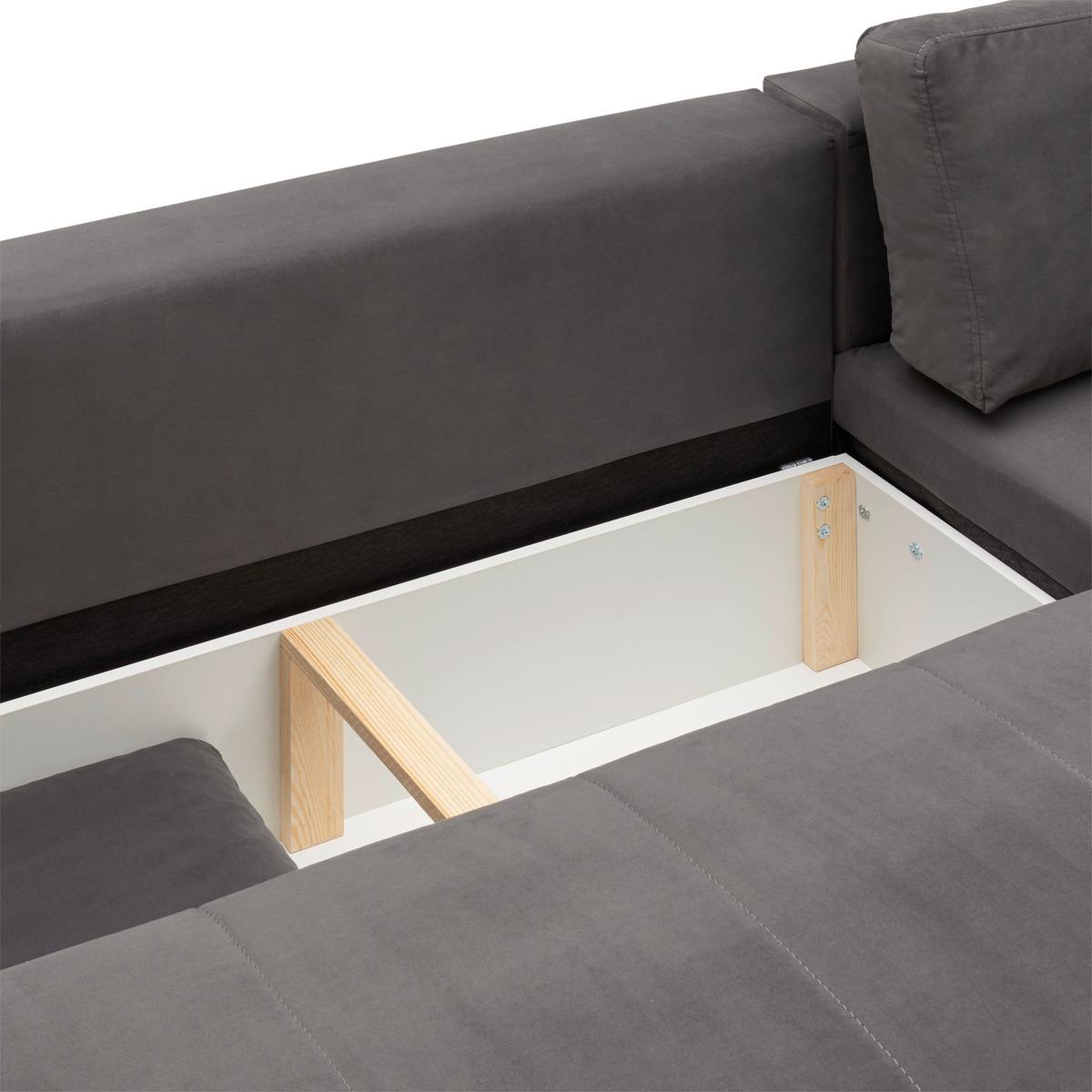 Sarokkanapé Rocky - szürke, Design, textil (195/293cm) - Mömax