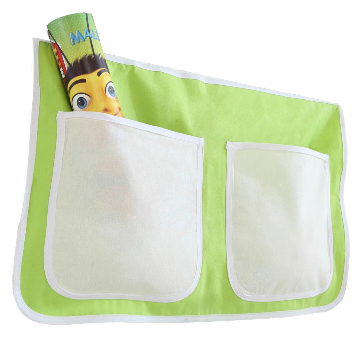 Žep Za Posteljo Leni - zelena/bež, Konvencionalno, tekstil (56/32/2cm) - MID.YOU