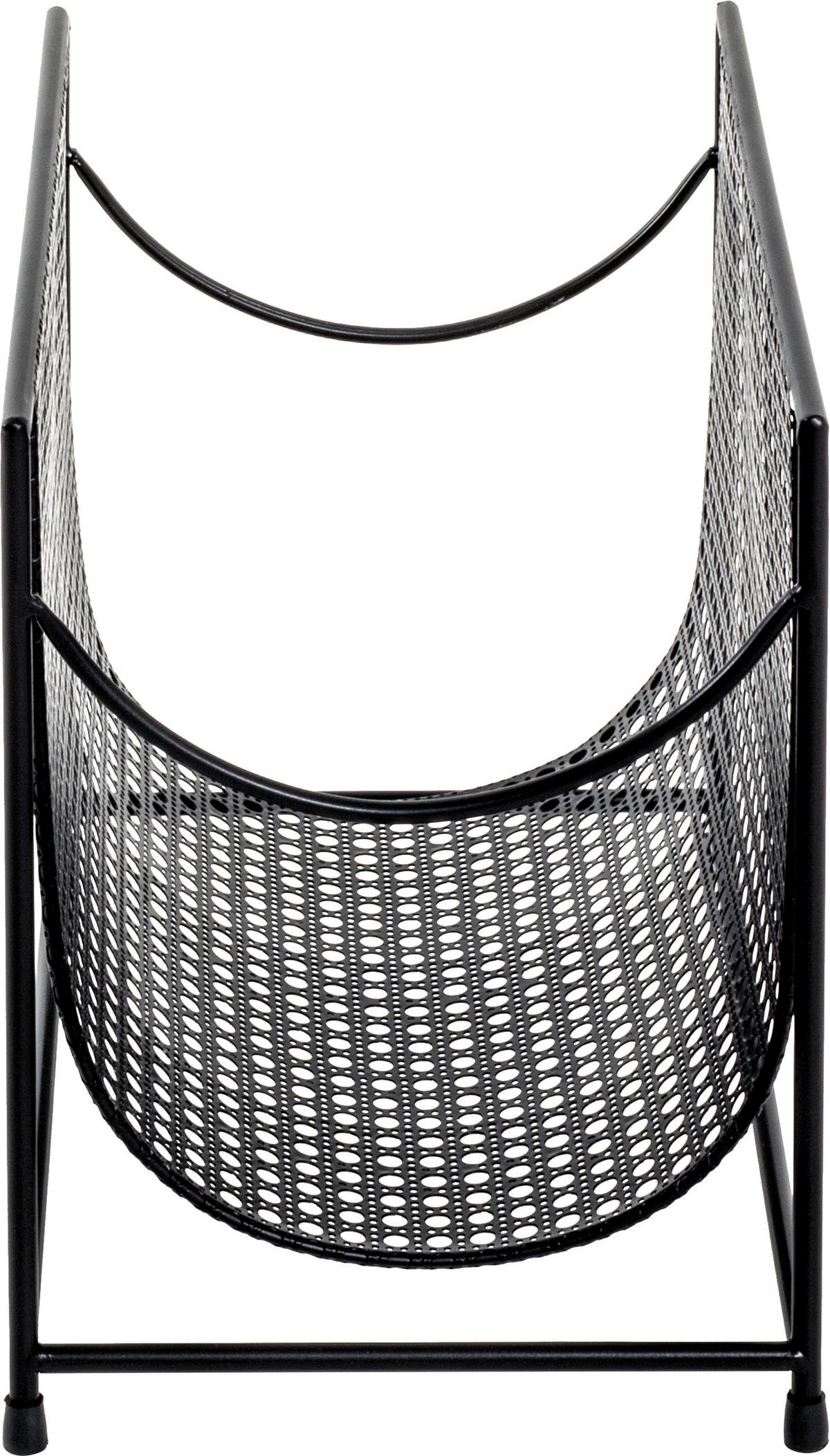 GAZETNIK WIEN - czarny, Modern, metal (37/30/22cm)