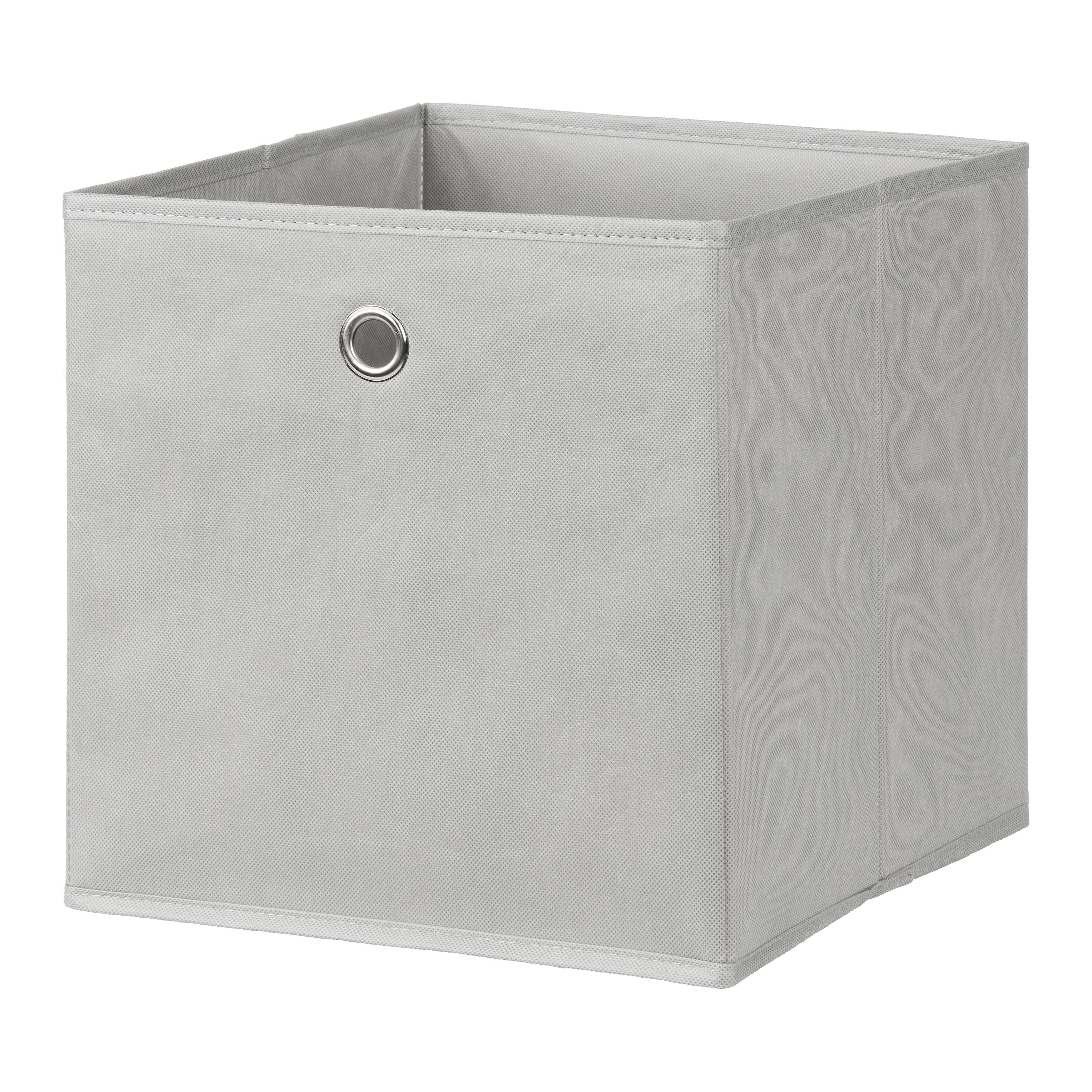 Faltbox Fibi Grau ca. 30x30x30cm - Grau, KONVENTIONELL, Karton/Textil (30/30/30cm) - Based
