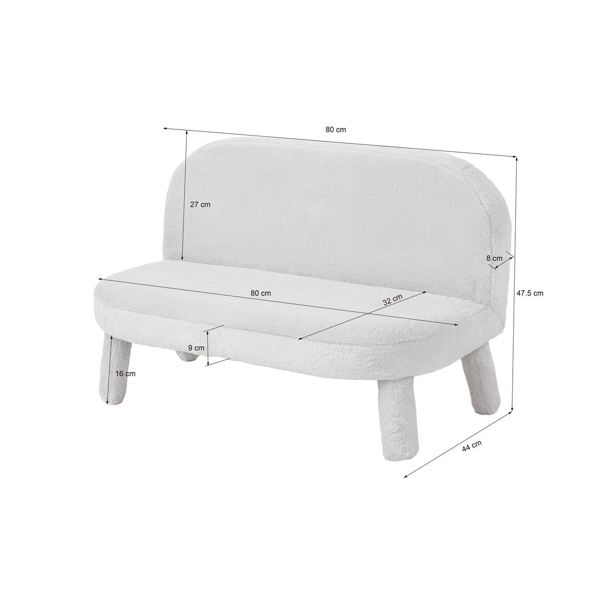 Kindersitzbank Corto Beige - Beige, MODERN, Holz/Textil (80/48/45cm) - Mömax