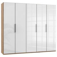 Ormar S Klasičnim Vratima Level 36a - boje hrasta/bijela visoki sjaj, Moderno, drvni materijal (250/216/58cm) - Modern Living