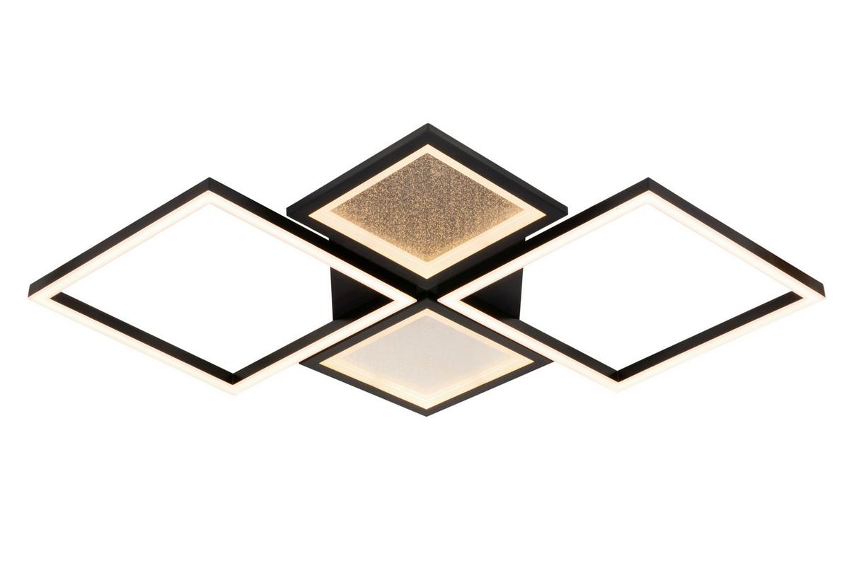 LAMPA SUFITOWA LED FREMONT - czarny/przezroczysty, Lifestyle, tworzywo sztuczne/metal (80/55/6cm) - Novel