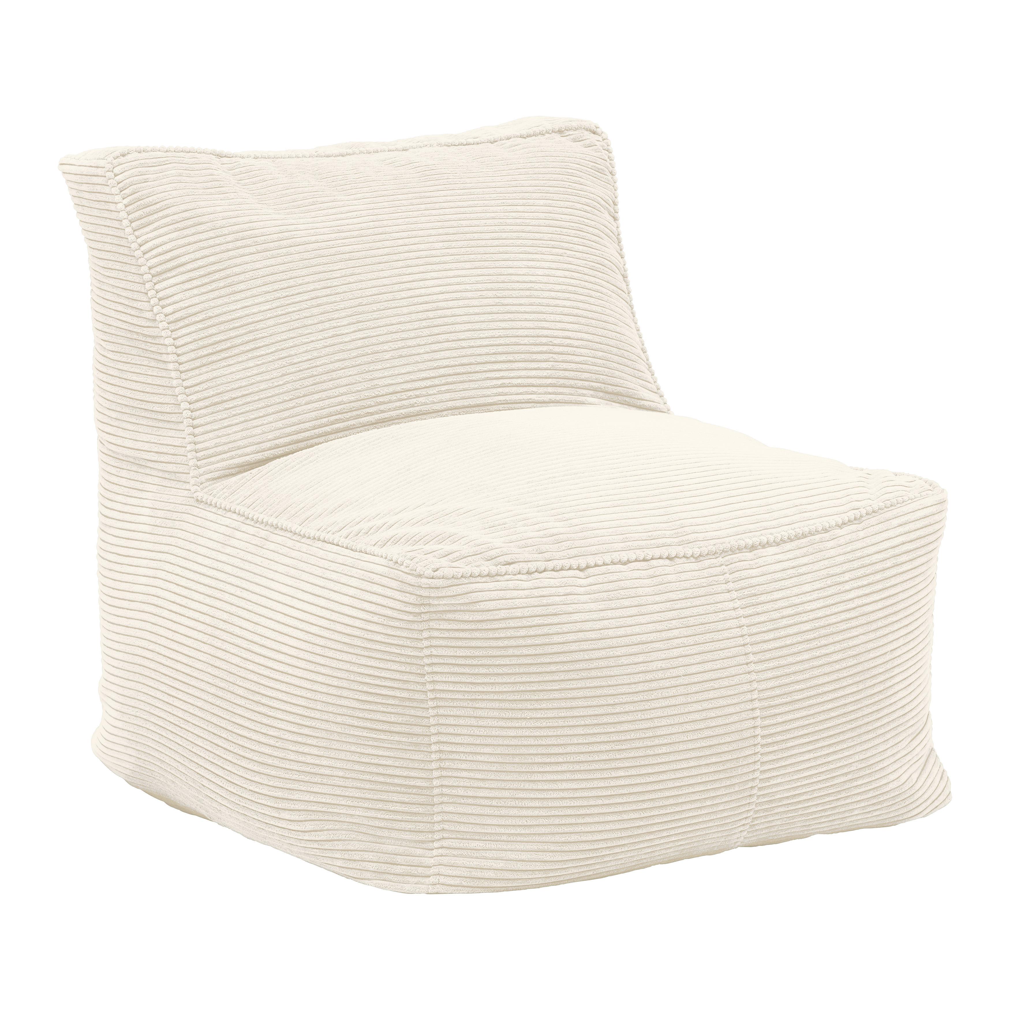 Sitzsack Caroline Weiß - Weiß, MODERN, Textil (75/84/88cm) - Mömax