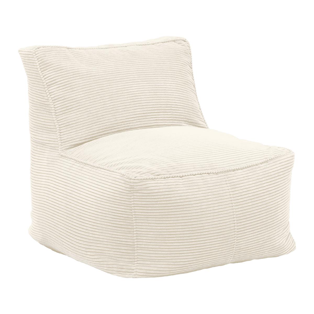 Sitzsack Caroline Weiß - Weiß, MODERN, Textil (75/84/88cm) - Mömax