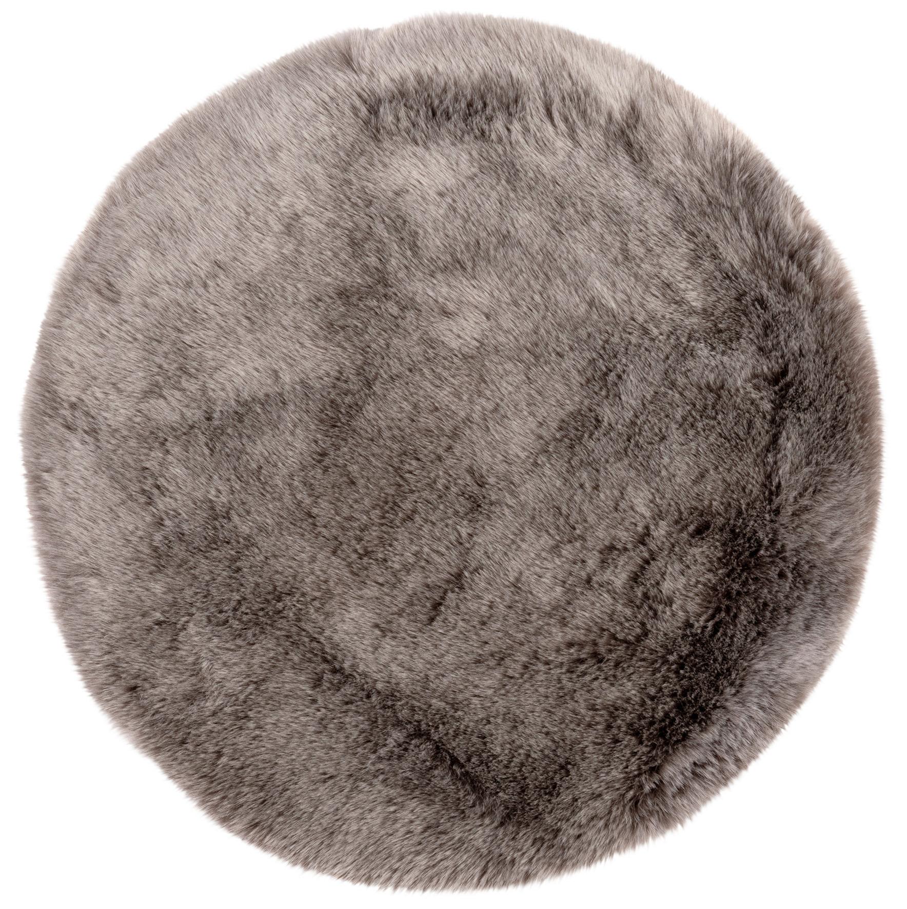 Kunstfell my Samba Taupe Ø ca. 160cm - Design (160cm) - Obsession