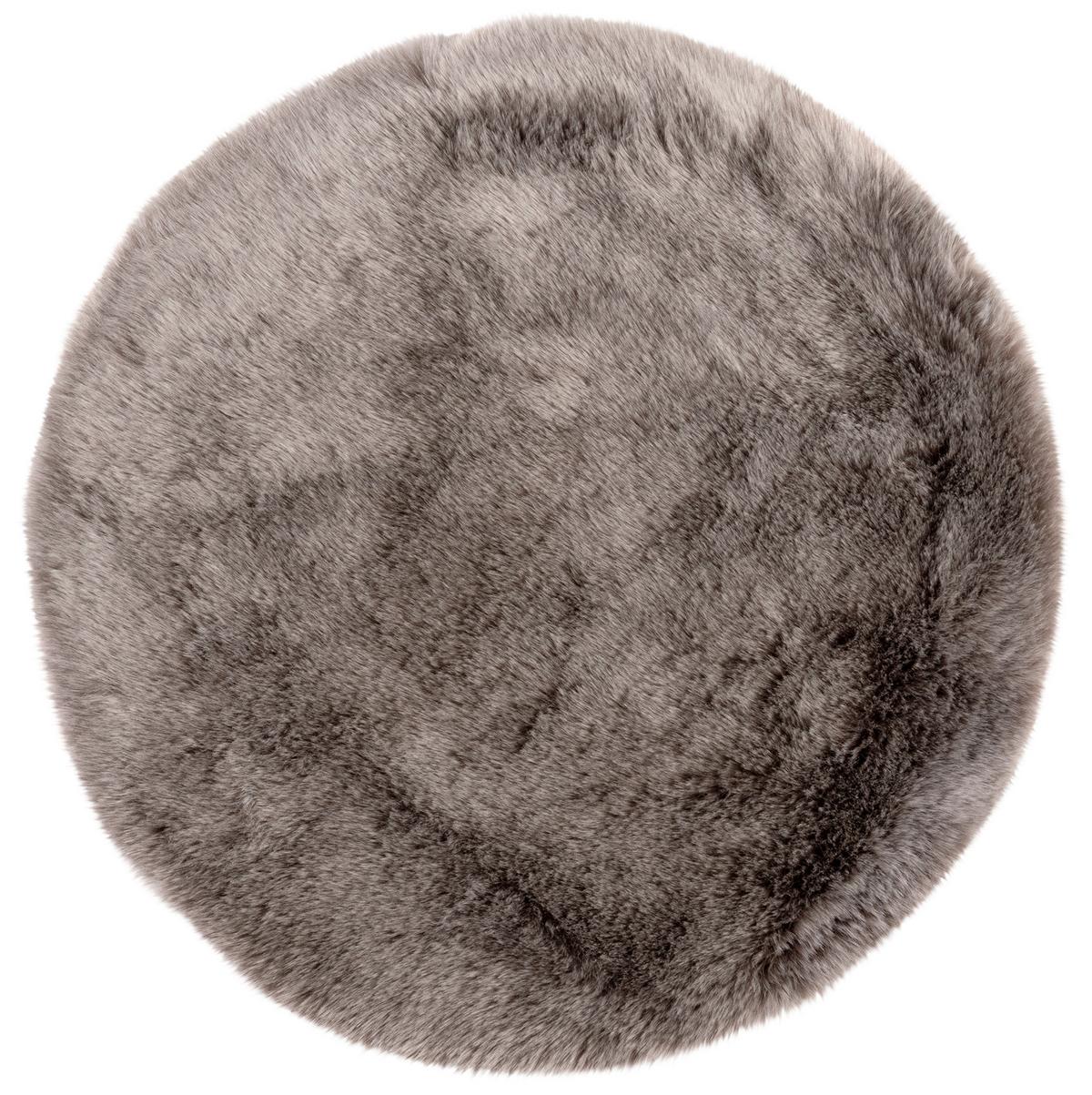 Kunstfell my Samba Taupe Ø ca. 80 cm - Design (80cm) - Obsession