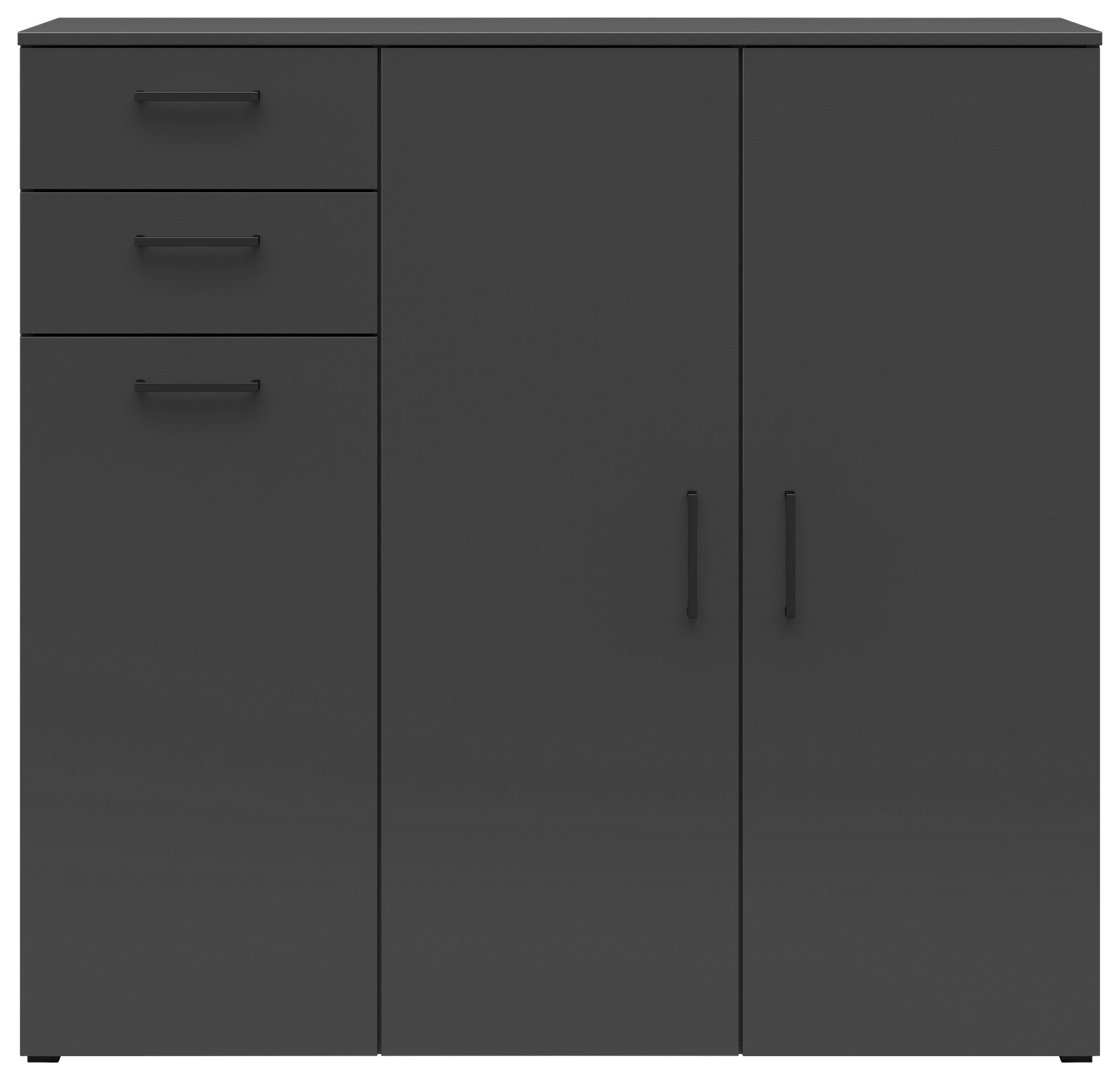 Kommode Multistauraum Graphitfarben - Anthrazit/Graphitfarben, MODERN, Holzwerkstoff/Kunststoff (120cm) - Mömax