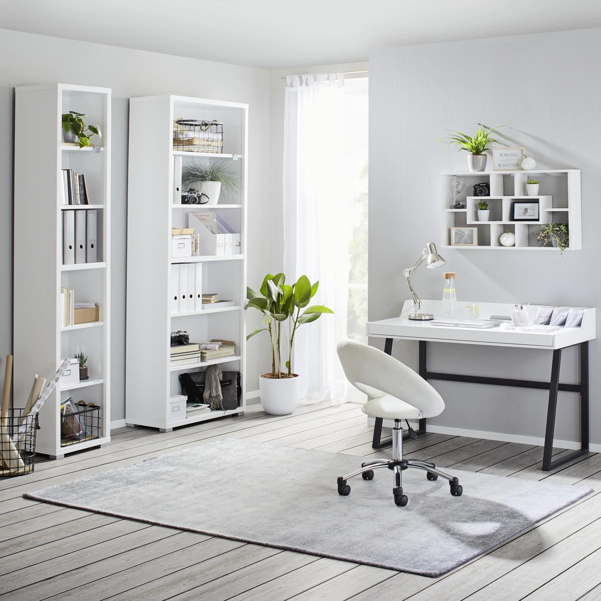 Drehstuhl in Weiss - Chromfarben/Weiss, Modern, Kunststoff/Textil (61cm) - Mömax