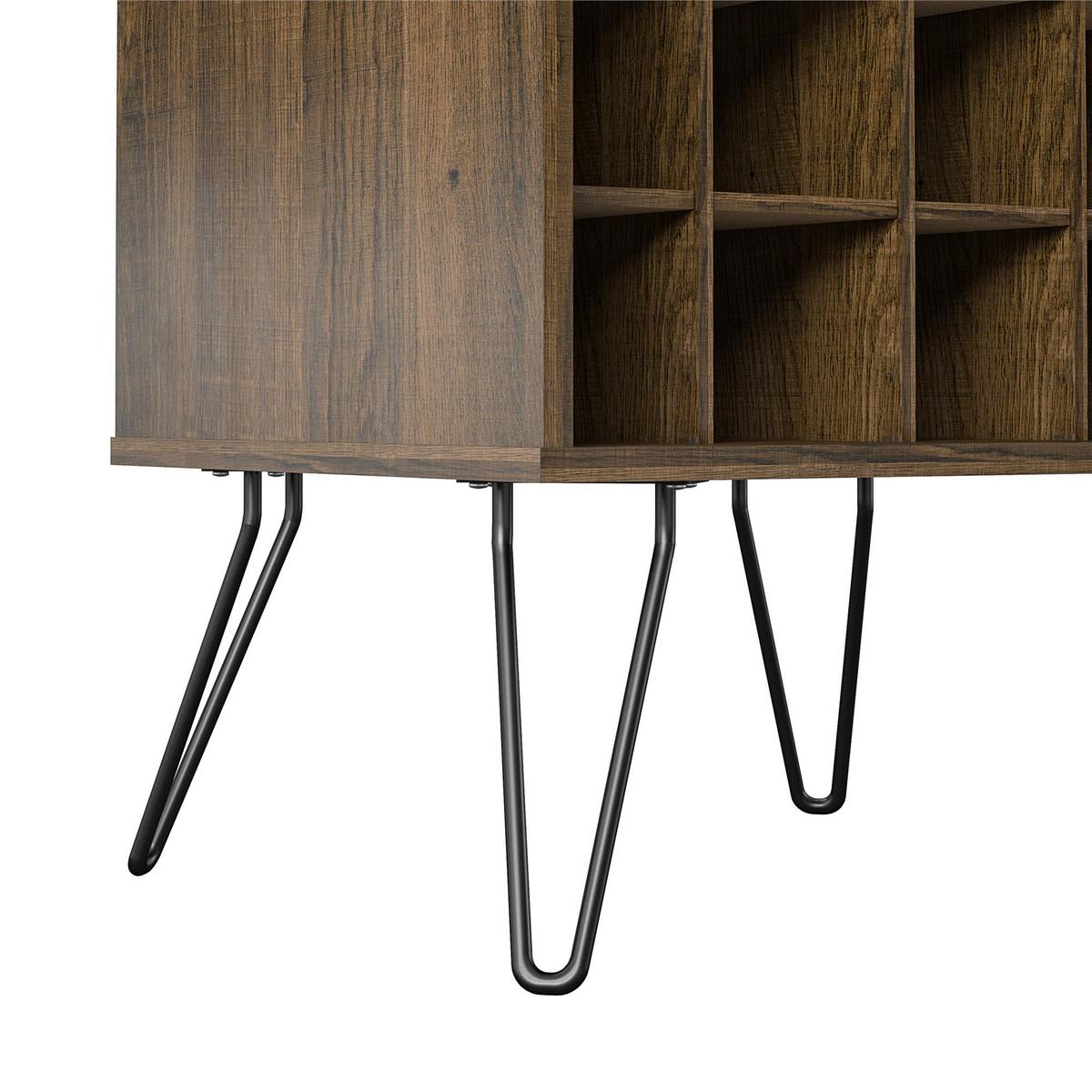 Weinregal Concord Dunkelbraun ca. 51x80x45cm - Eichefarben/Dunkelbraun, Design, Holzwerkstoff/Metall (51/80/45cm) - MID.YOU