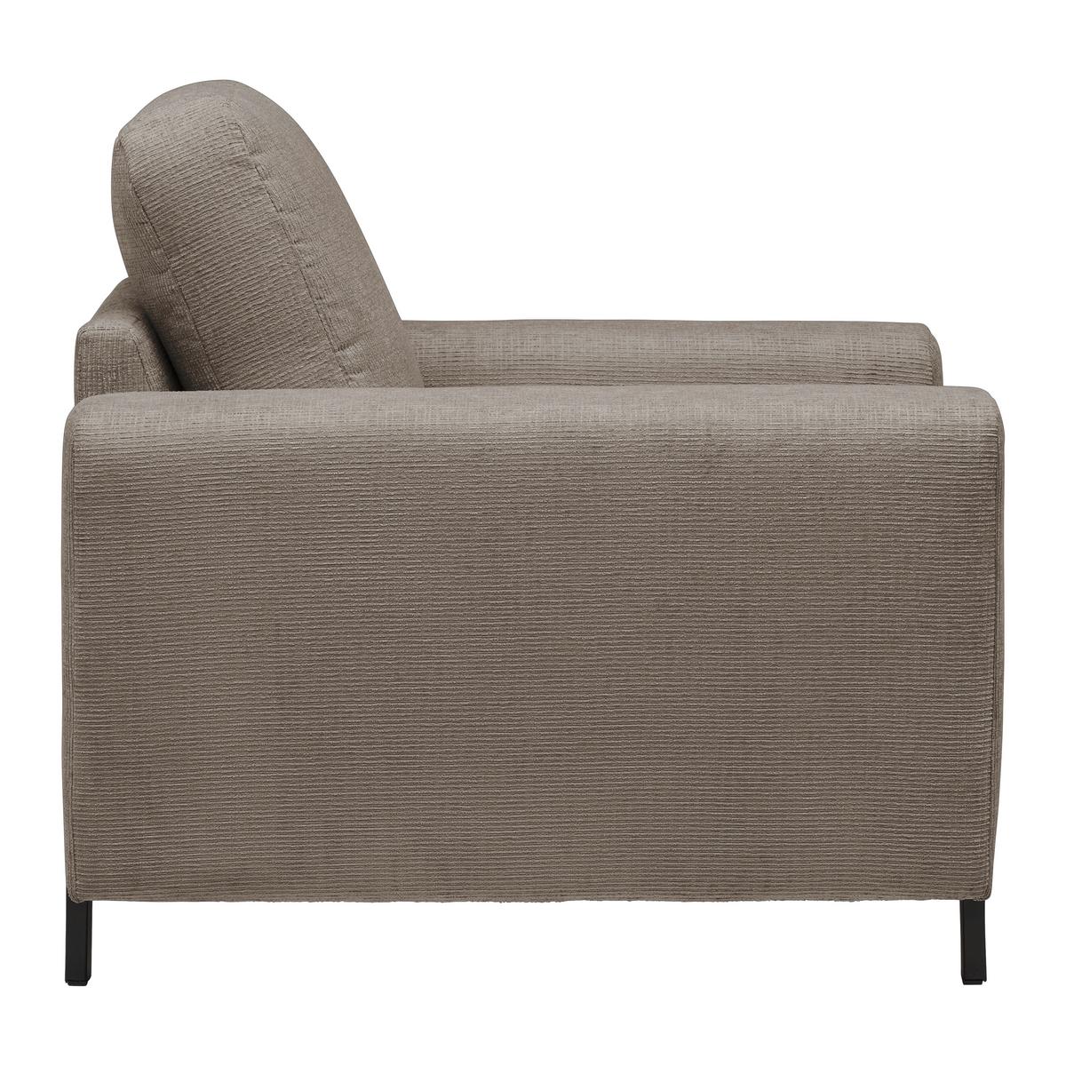 Sessel Piega Hellgrau - Hellgrau/Schwarz, MODERN, Textil/Metall (99/66-87/96cm) - Mömax