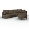 SOFFA NILAS - brun/svart, Modern, metall/trä (322/154cm) - Bessagi Home