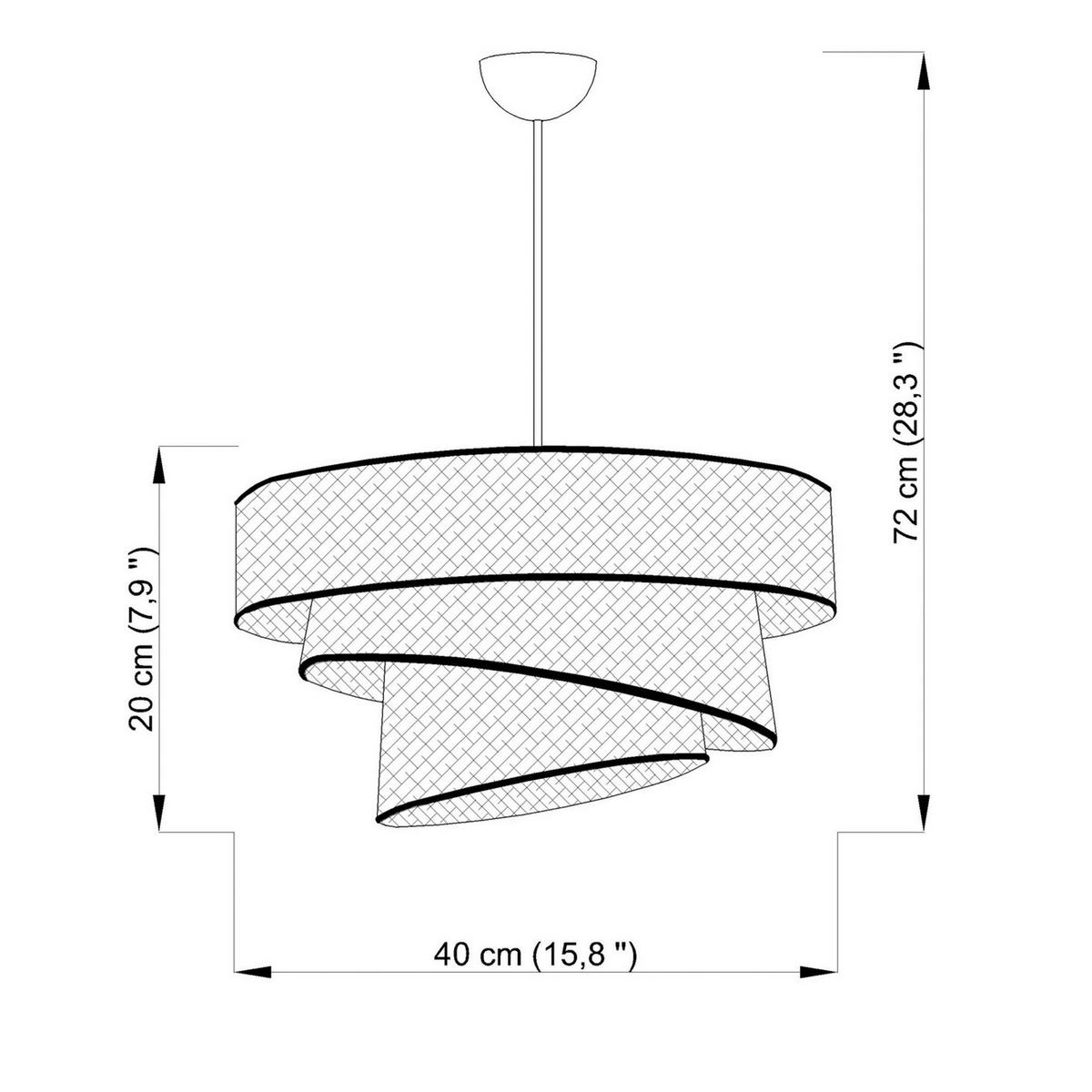 LAMPA WISZĄCA COUPER - biały/kolor złoty, Konventionell, tworzywo sztuczne/metal (40/72cm)