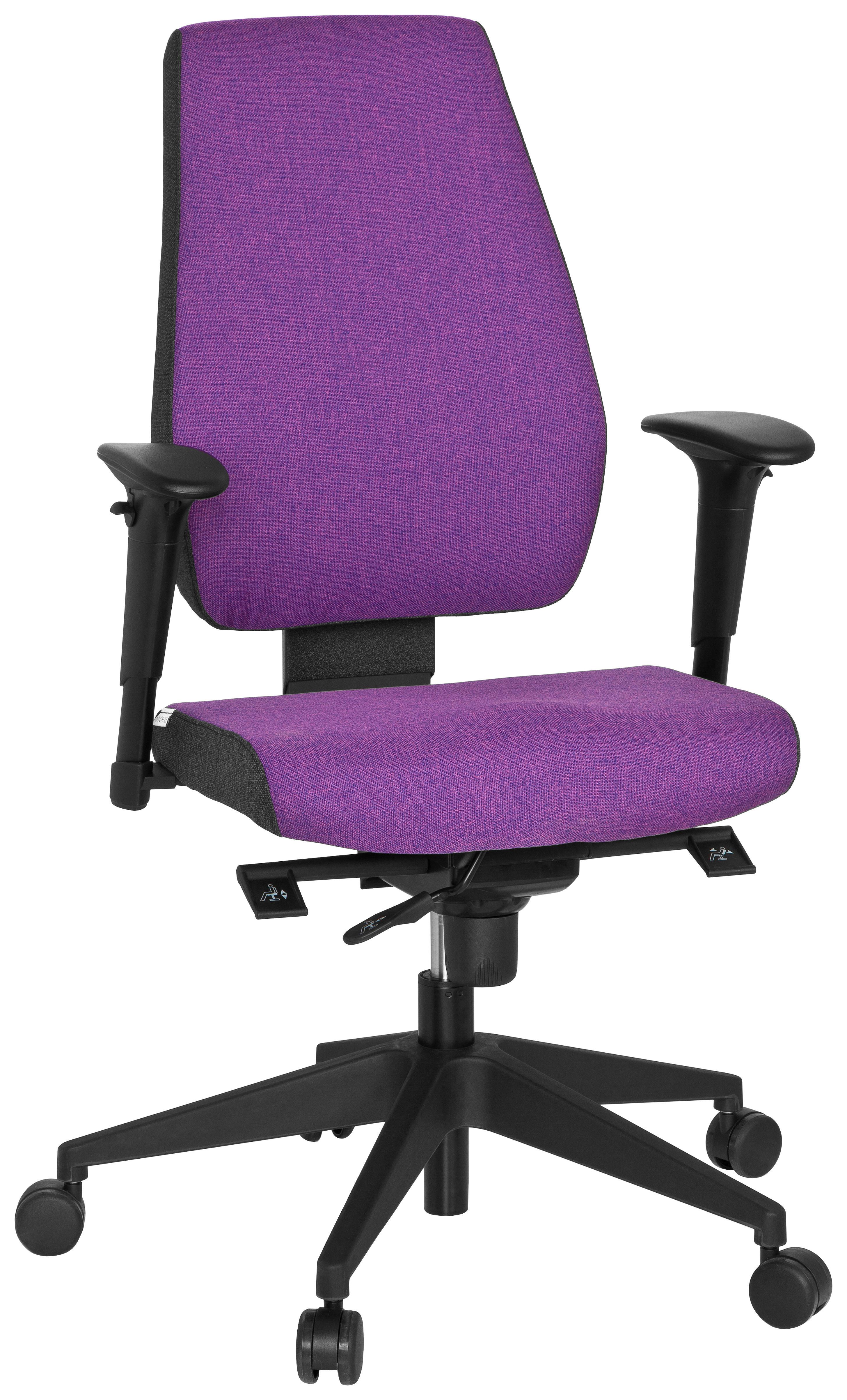 Pisarniški Stol Pro-tec 500, Vijolična - lila/temno siva, Moderno, umetna masa/tekstil (56/123/47cm) - MID.YOU