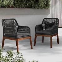 Kerti Szék Finn - tíkfa színű/szürke, Modern, fa/fém (64/87/65cm) - Mömax