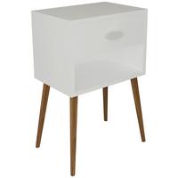 Nočna Omarica Singol Xl, Bela - bela/medeni hrast, Moderno, leseni material (45/70/30cm) - MID.YOU