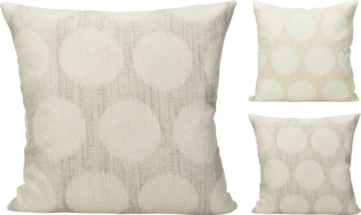 Díszpárna Woven 45/45 - világosszürke/gyöngyház, műanyag (45/45cm)