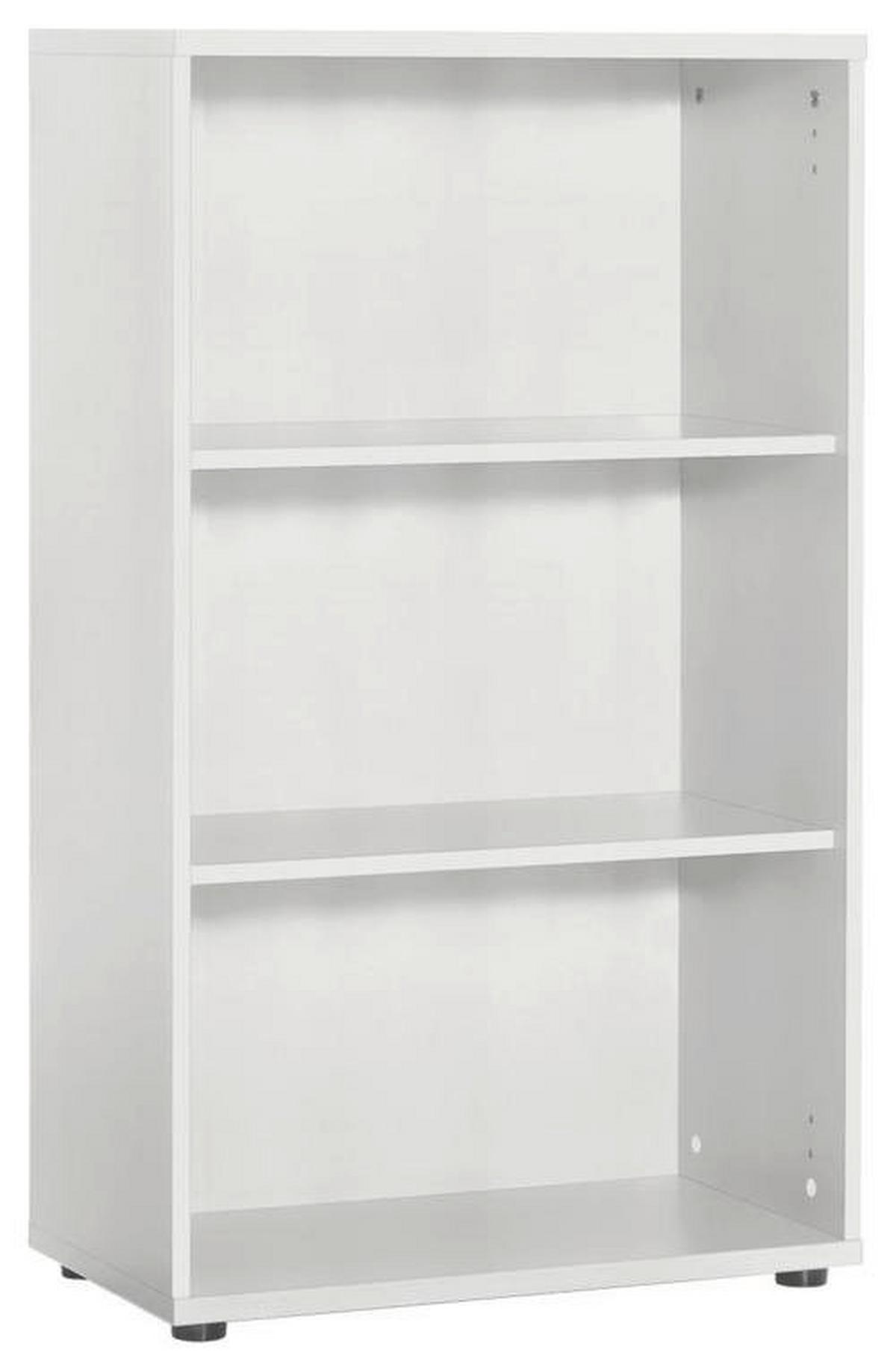 Aktenregal "Serie 200", weiß/eichefarben - Schwarz/Weiß, Basics, Holzwerkstoff/Kunststoff (65,1/110,9/34,5cm) - MID.YOU