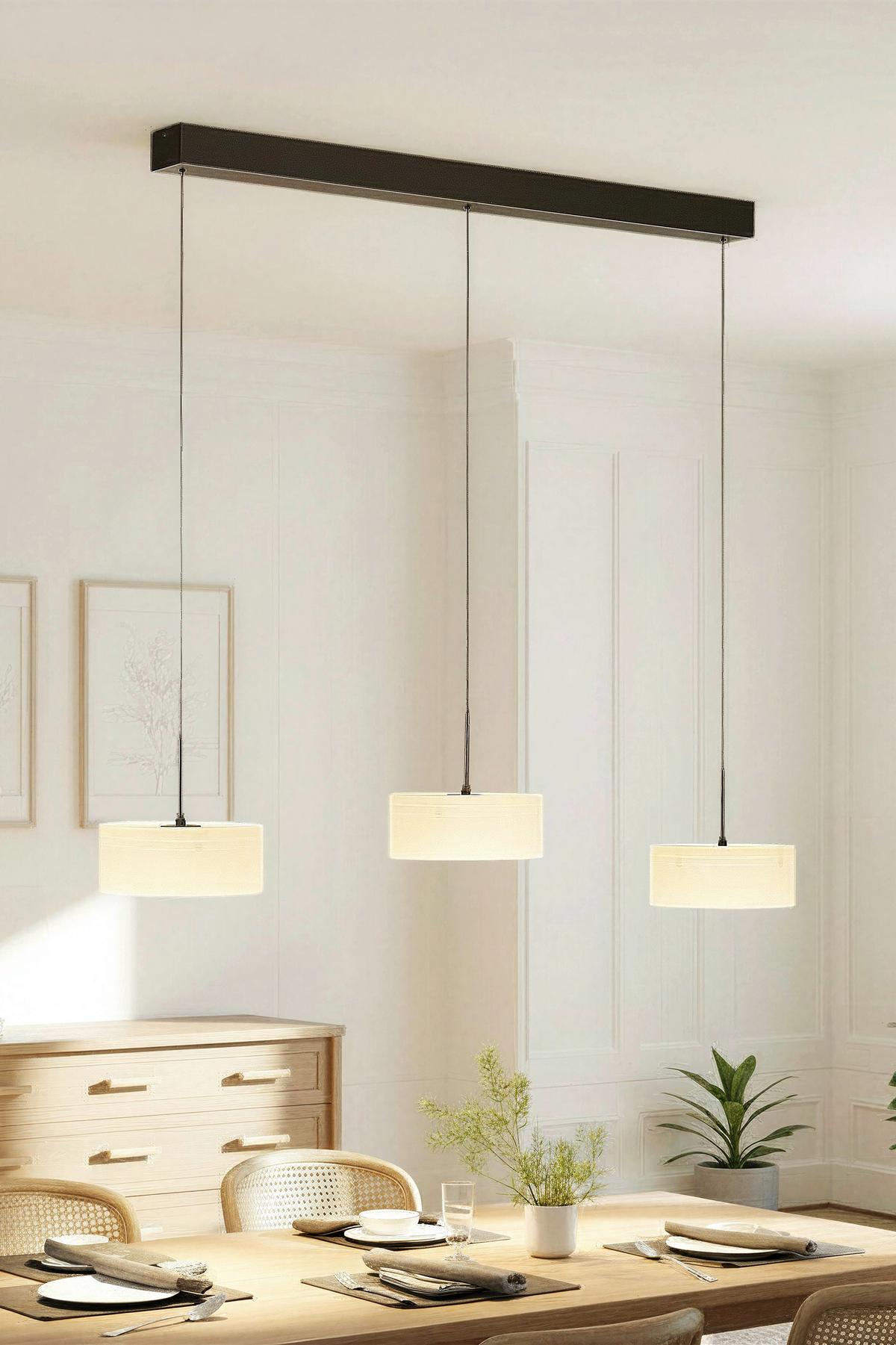 LAMPA WISZĄCA LED 2779-18 MARIKA - czarny, Design, tworzywo sztuczne/metal (105/20/180cm) - Paul Neuhaus