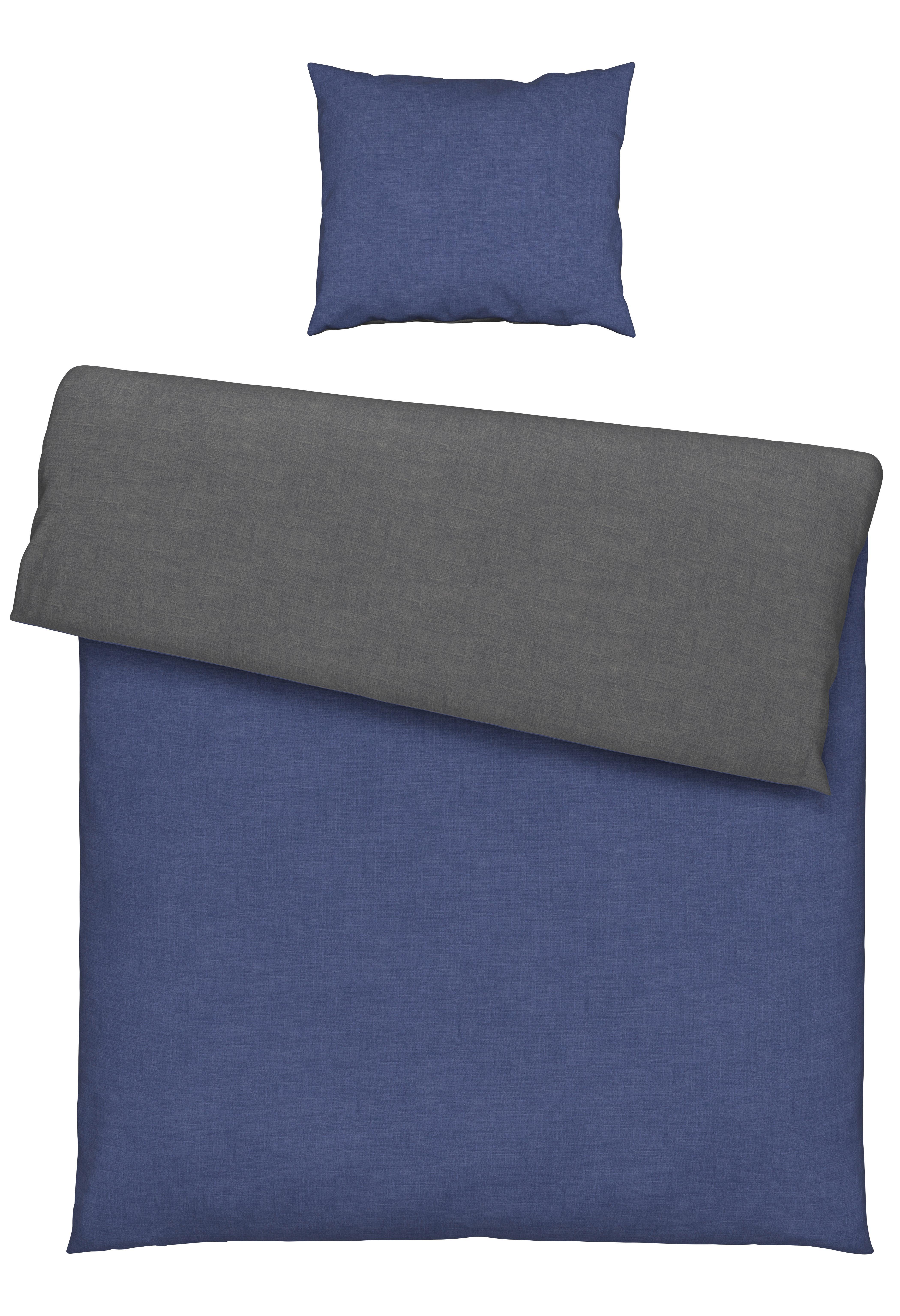 BETTWÄSCHESET NOAH WENDE - Blau, Textil (160/210cm) - Modern Living