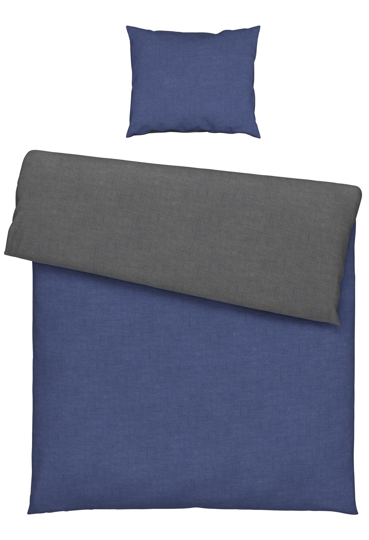 BETTWÄSCHESET NOAH WENDE - Blau, Textil (160/210cm) - Modern Living