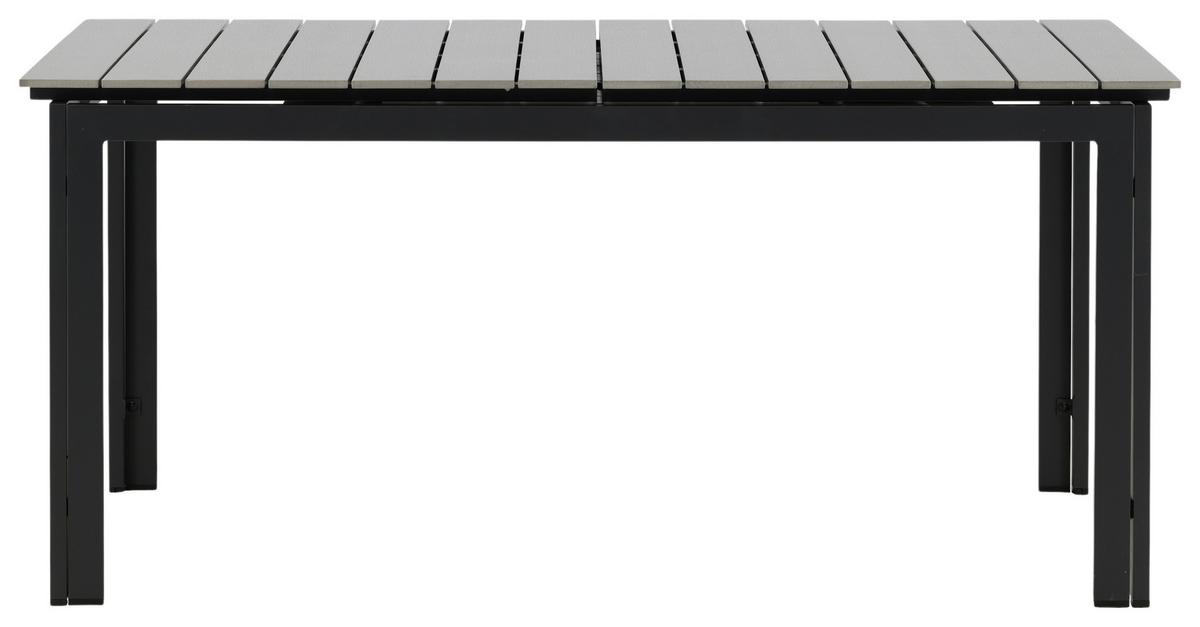 Gartentisch Levels ca. 160x100x75 cm Grau/Schwarz - Schwarz/Grau, KONVENTIONELL, Metall (160/100/75cm) - Gardenson