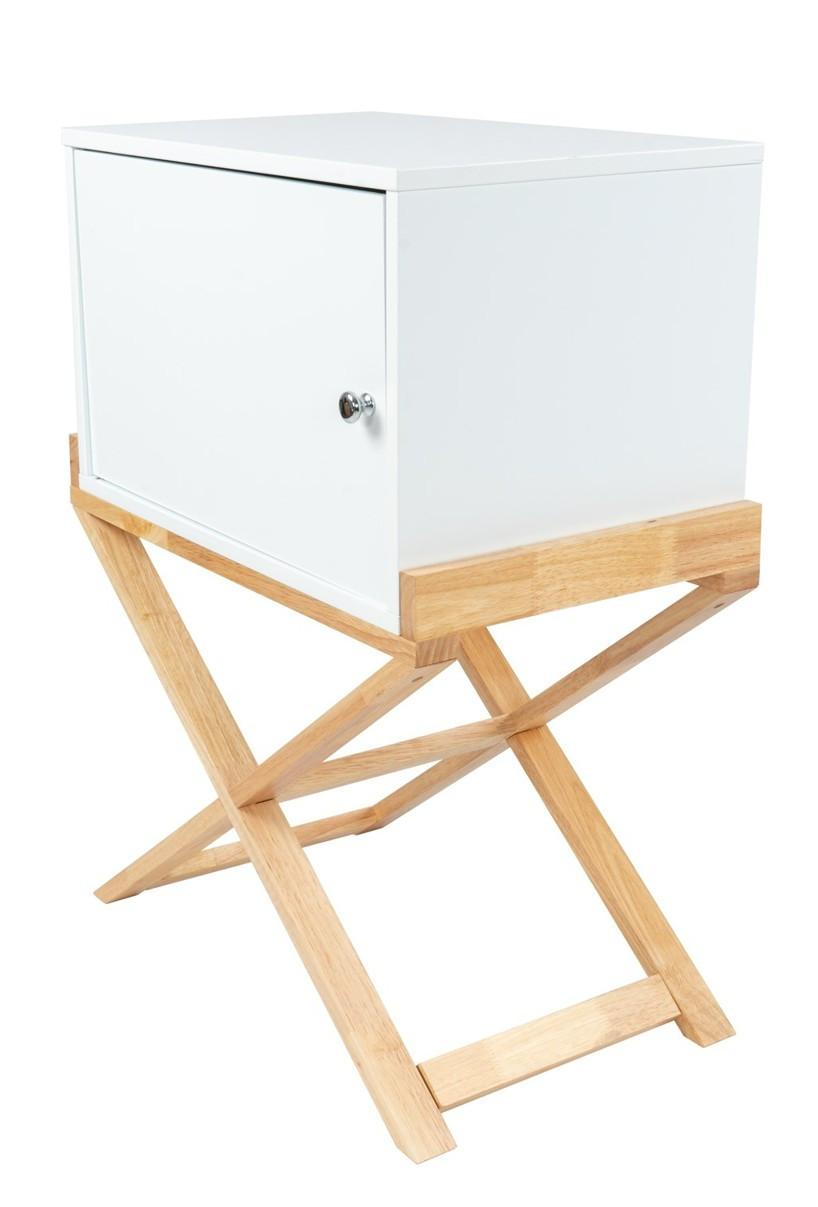 BEISTELLTISCH VALERIE 100 WEIß / NATURAL - Weiss, Design, Holz/Holzwerkstoff (56/75,5/34cm) - Kayoom