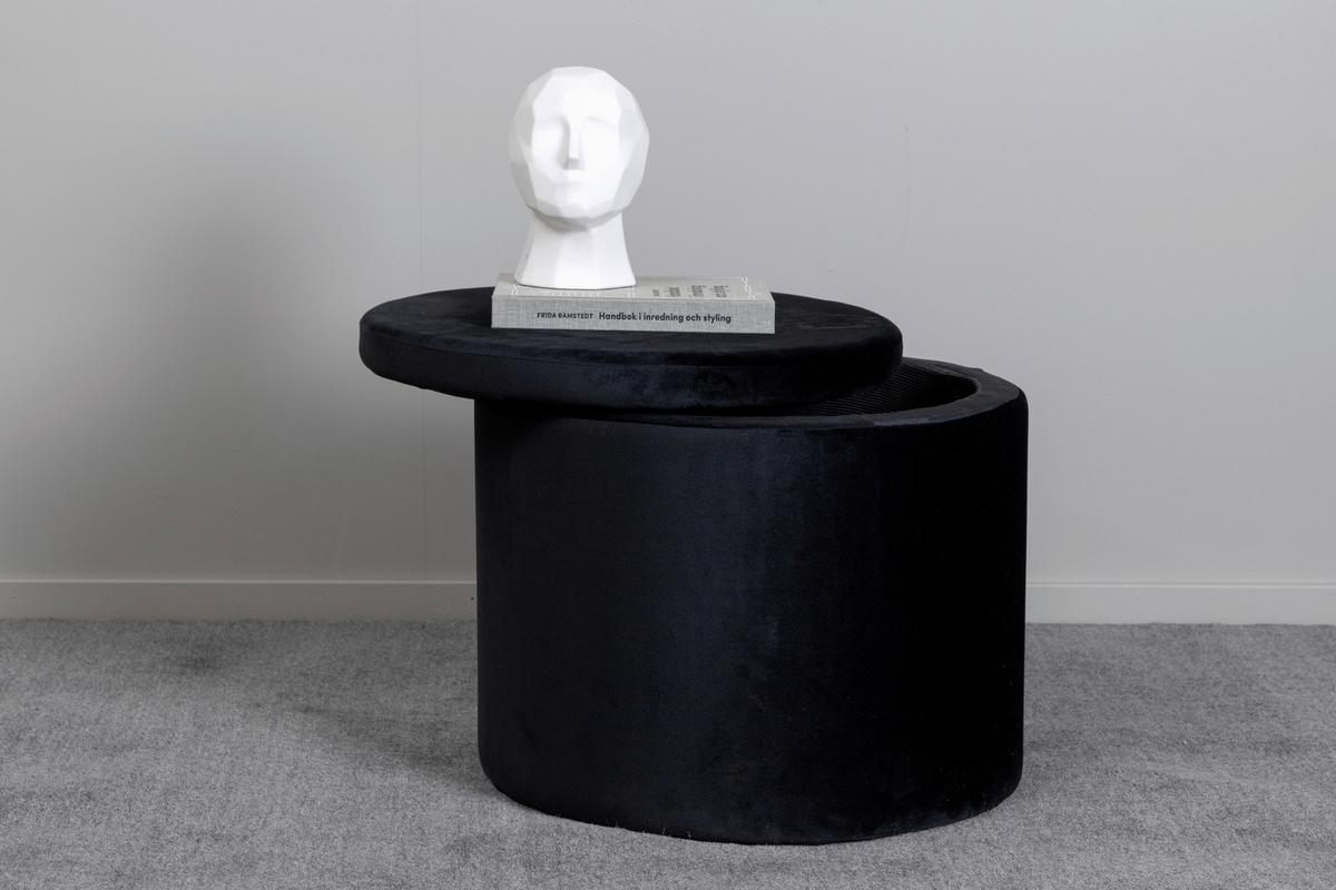 POUF DUNKEN - Schwarz, Design, Textil (51/43/51cm) - Livetastic