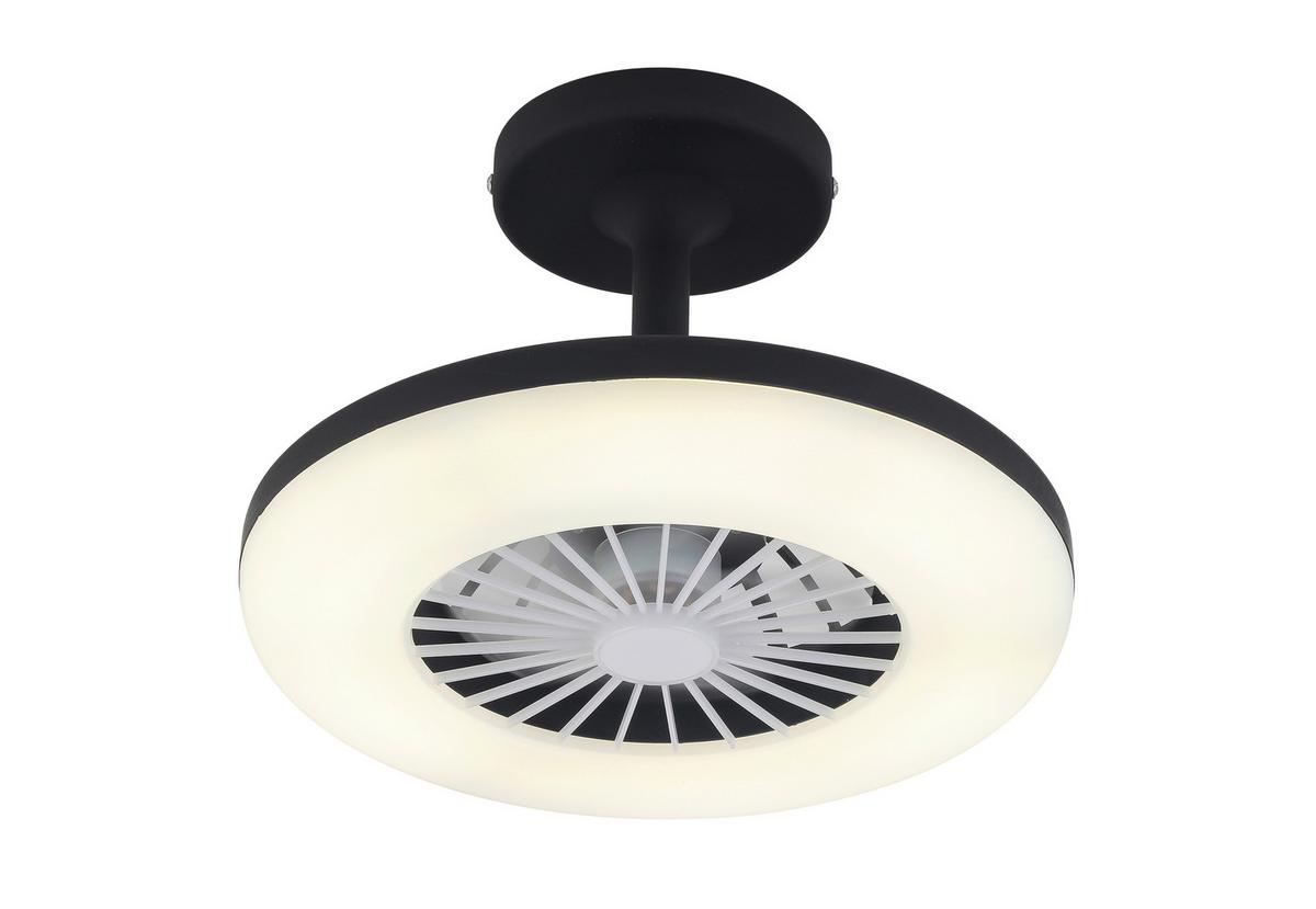 Deckenventilator Amalia max. 21 Watt - Weiss/Transparent, Modern, Kunststoff (27,5cm) - Modern Living