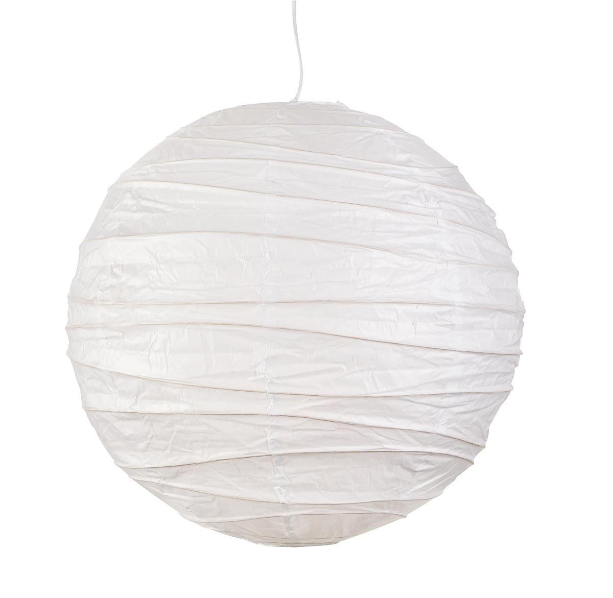 Leuchtenschirm Valentina in Weiß - Weiß, KONVENTIONELL, Papier/Metall (40cm) - Modern Living