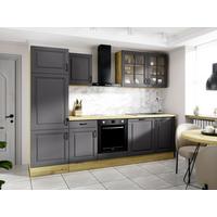 Kuhinjski Blok Brez Aparatov Stina, 280cm - črna/antracit, Romantika, kovina/steklo (280/219/60cm) - Livetastic