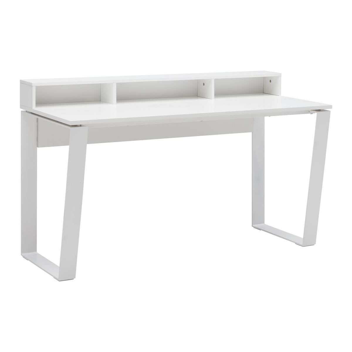 Gaming Miza Check -exklusiv-, Bela - bela, Moderno, kovina/leseni material (140/85/60cm) - Mömax