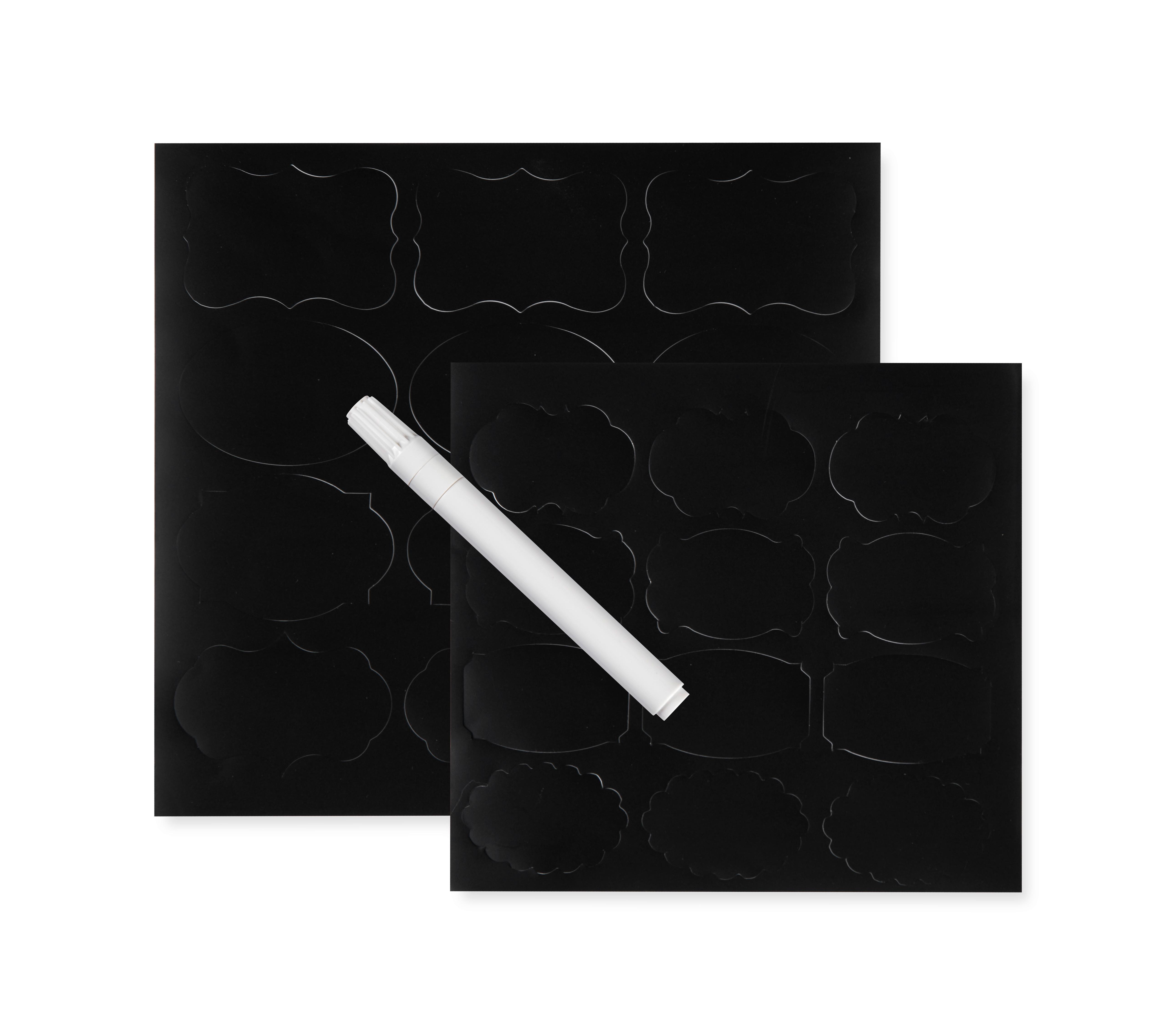 Set Etiket Svea, 96-Delni, Belo Pisalo - črna/bela, papir/umetna masa (21/24cm) - Modern Living