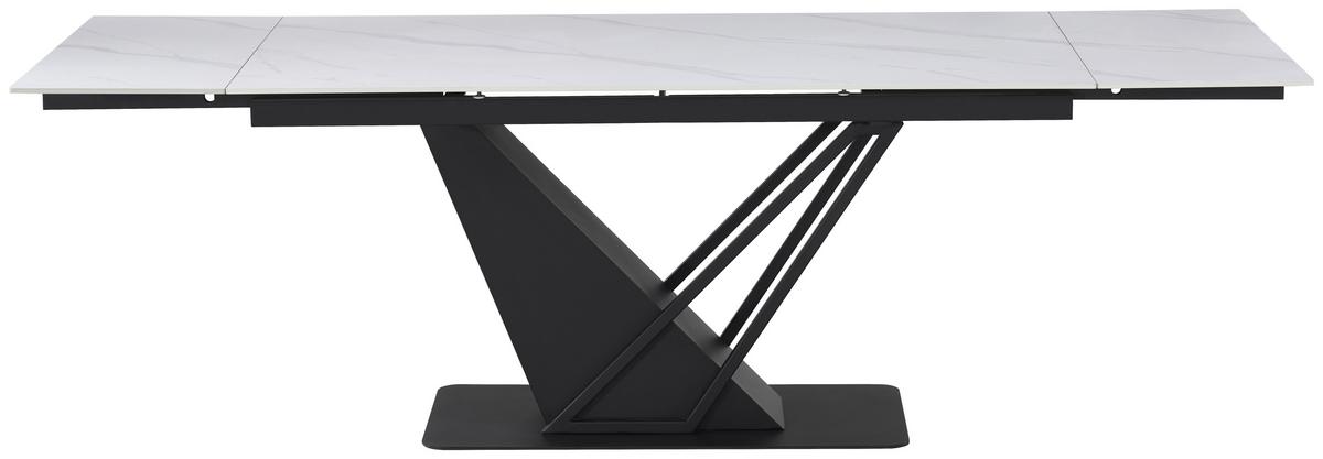 Stol Na Izvlačenje Mirage - bijela/crna, Design, metal/keramika (160-240/76/90cm) - Premium Living