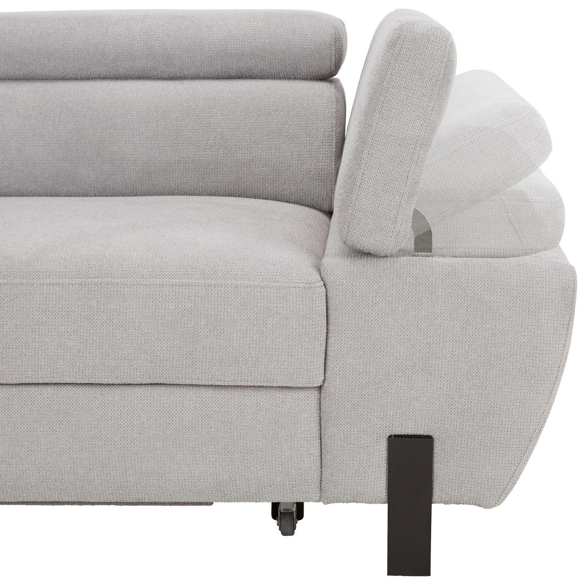 Kutna Garnitura Molina Mini - siva/crna, Moderno, drvni materijal/tekstil (277/189cm) - Mömax