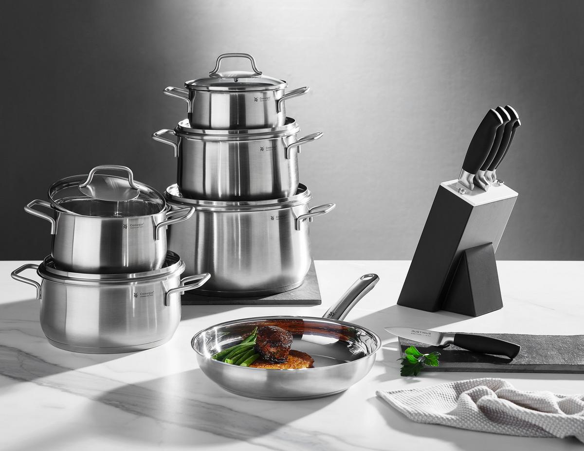 ZESTAW GARNKÓW 0739166030 WMF - kolor stalowy/przejrzysty, Basics, metal/szkło - WMF