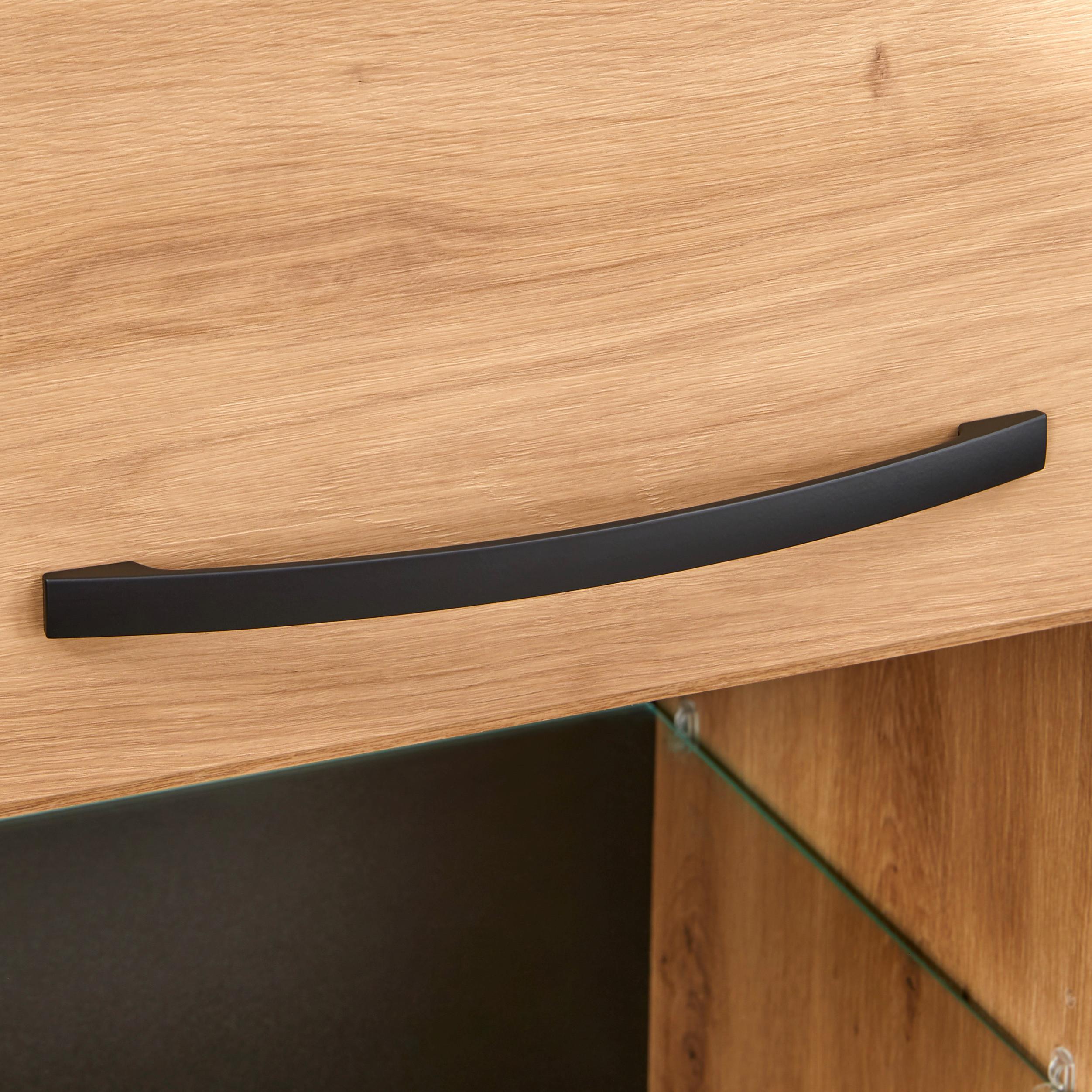 HÖGSKÅP FLORENZ -EXKLUSIV- - ek Artisan/svart, Modern, metall/trämaterial (40/180/190/35cm) - Mömax