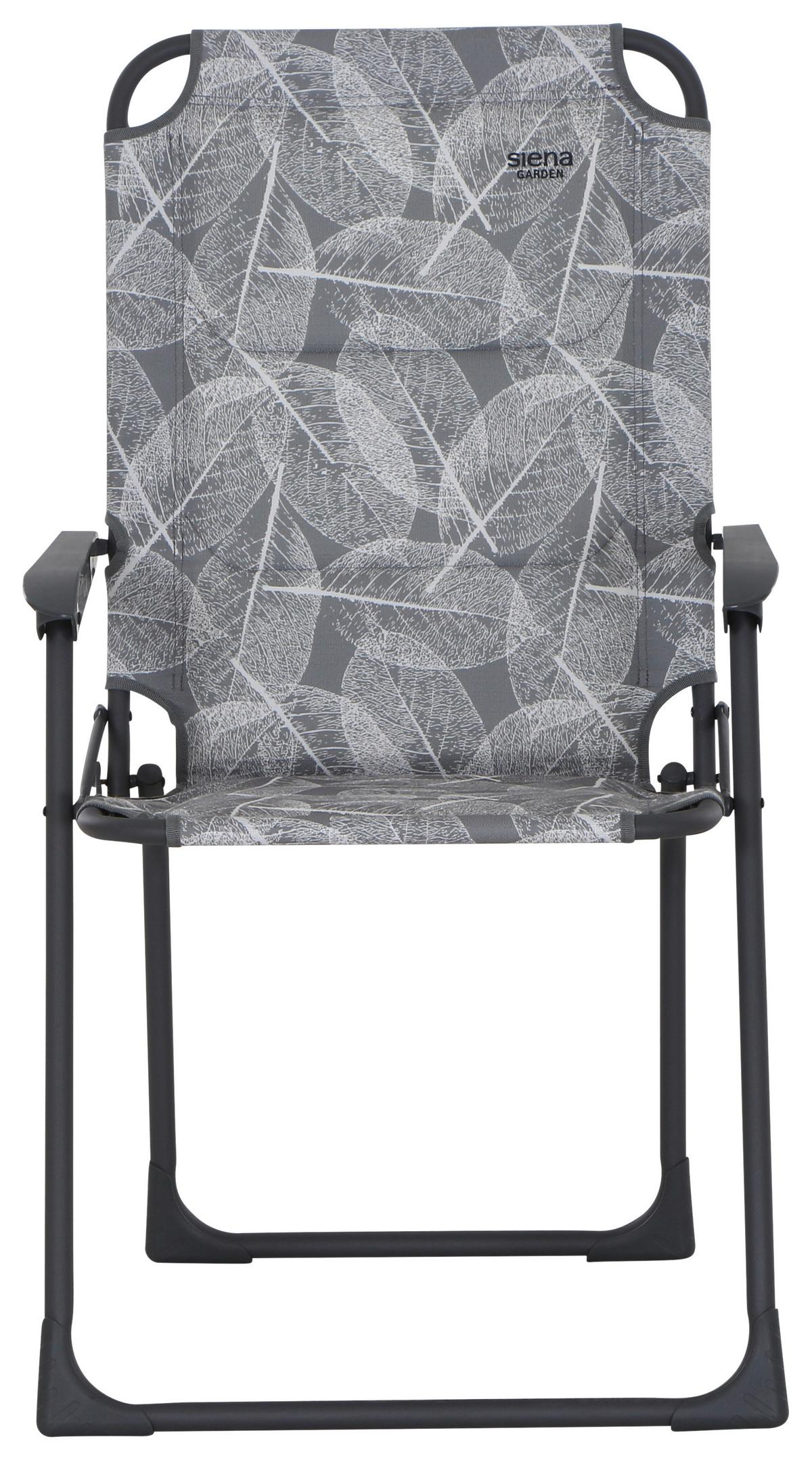 Campingsessel klappbar mit Armlehnen - Anthrazit/Grau, KONVENTIONELL, Textil/Metall (55/99/73cm) - Siena Garden