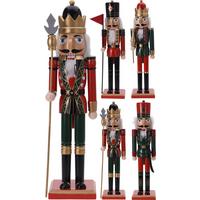 Diótörő Kb. 50cm Nutcracker - piros/aranyszínű, fa (50cm)