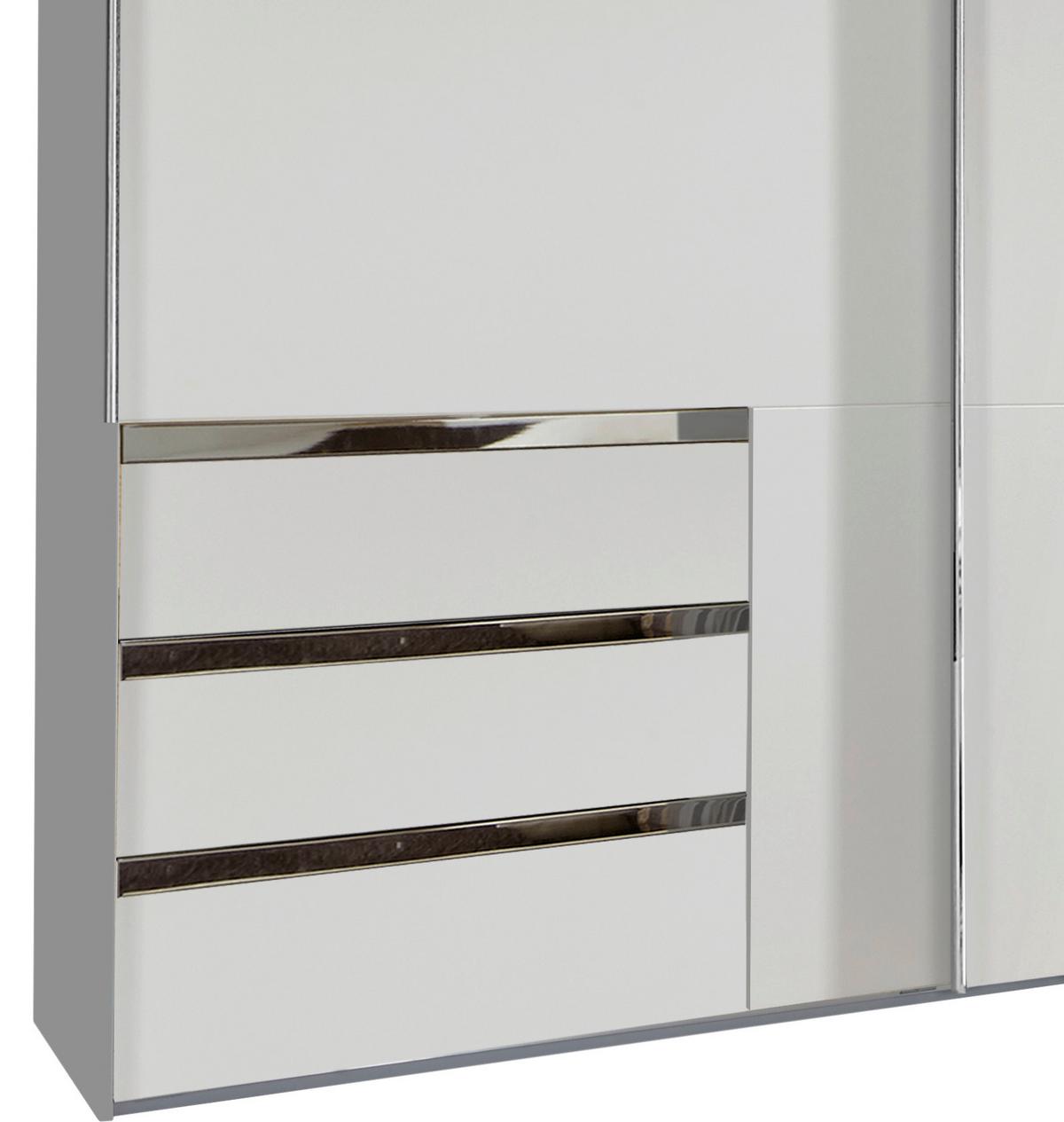 Ormar S Kliznim Vratima Level 36a - bijela/boje kroma, Moderno, drvni materijal/metal (300/216/65cm) - Modern Living